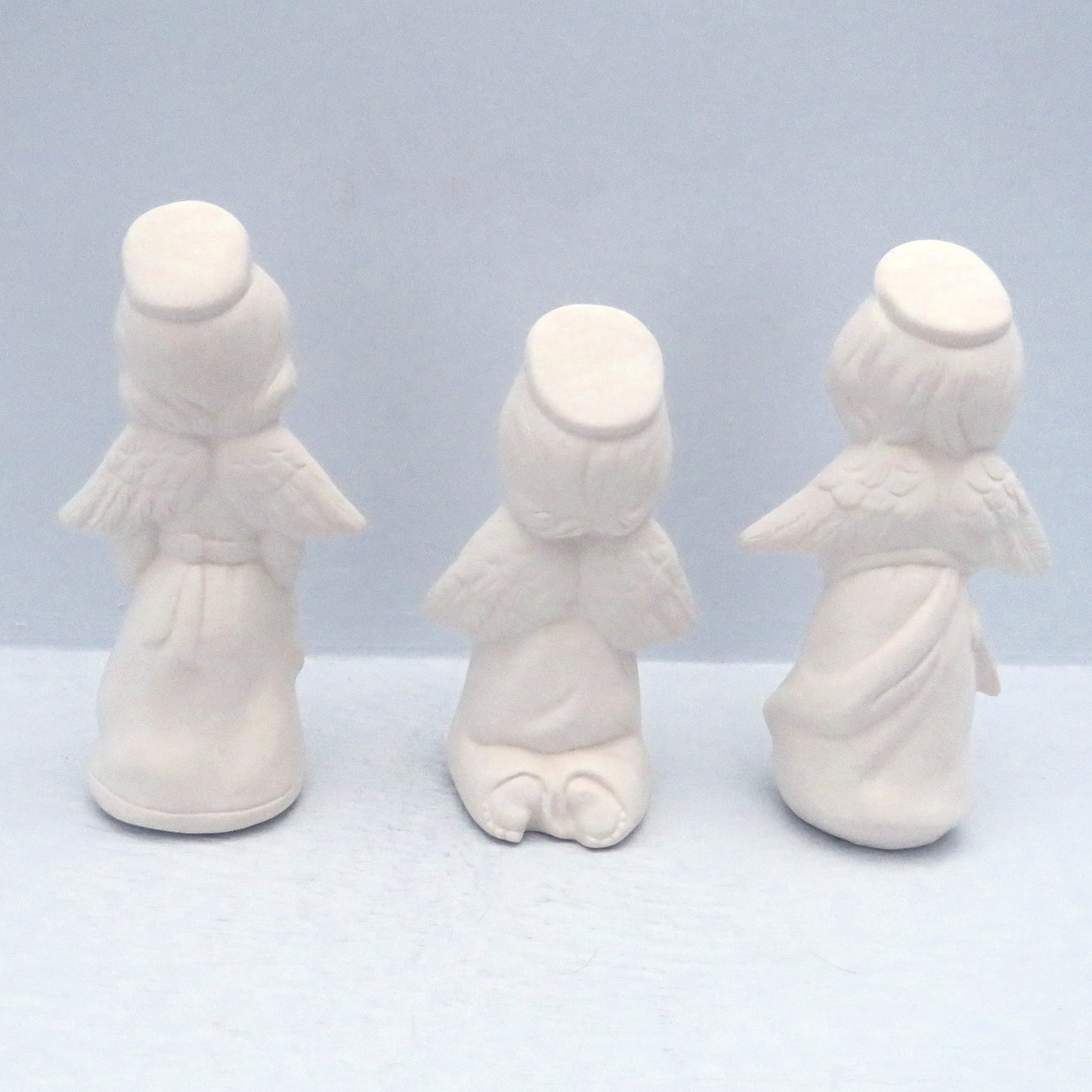 Handmade Unpainted Ceramic Angel Figurines, Ready to Paint Ceramic Statues, Angel Lover Decor, Angel Gift, Paintable Ceramics For Family Fun