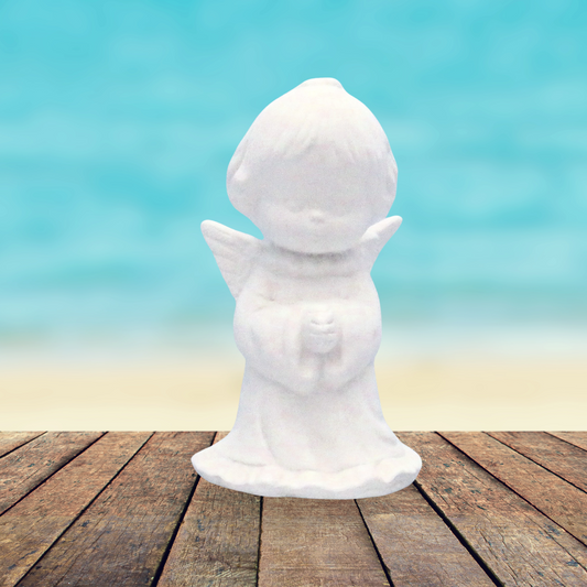 Unpainted Ceramic Angel Figurine, Angel Gift / Paint it Yourself Angel Statue, Ready to Paint, Bisque Ceramics to Paint, Angel Decor