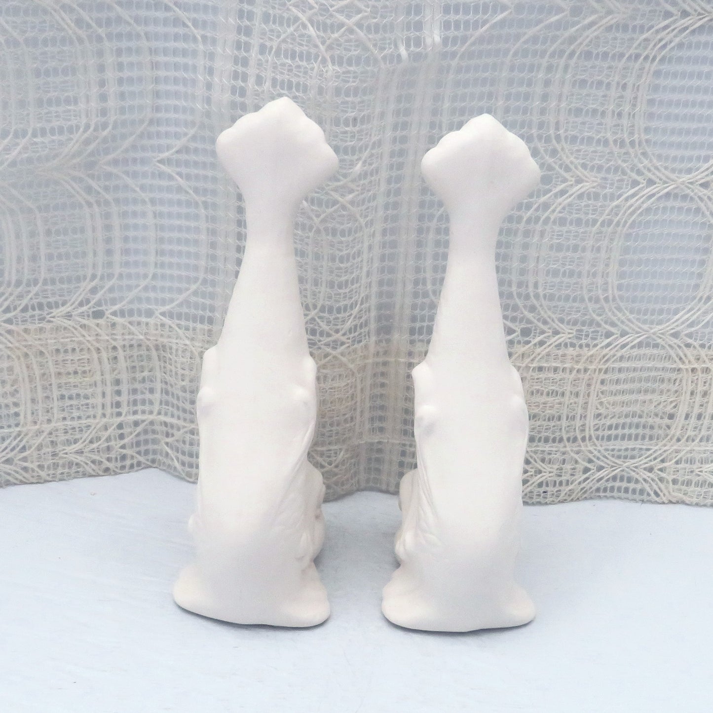 Handmade Unpainted Ceramic Fish Figurine, Ready to Paint Ceramic Fish Statues, Arts And Crafts Kit