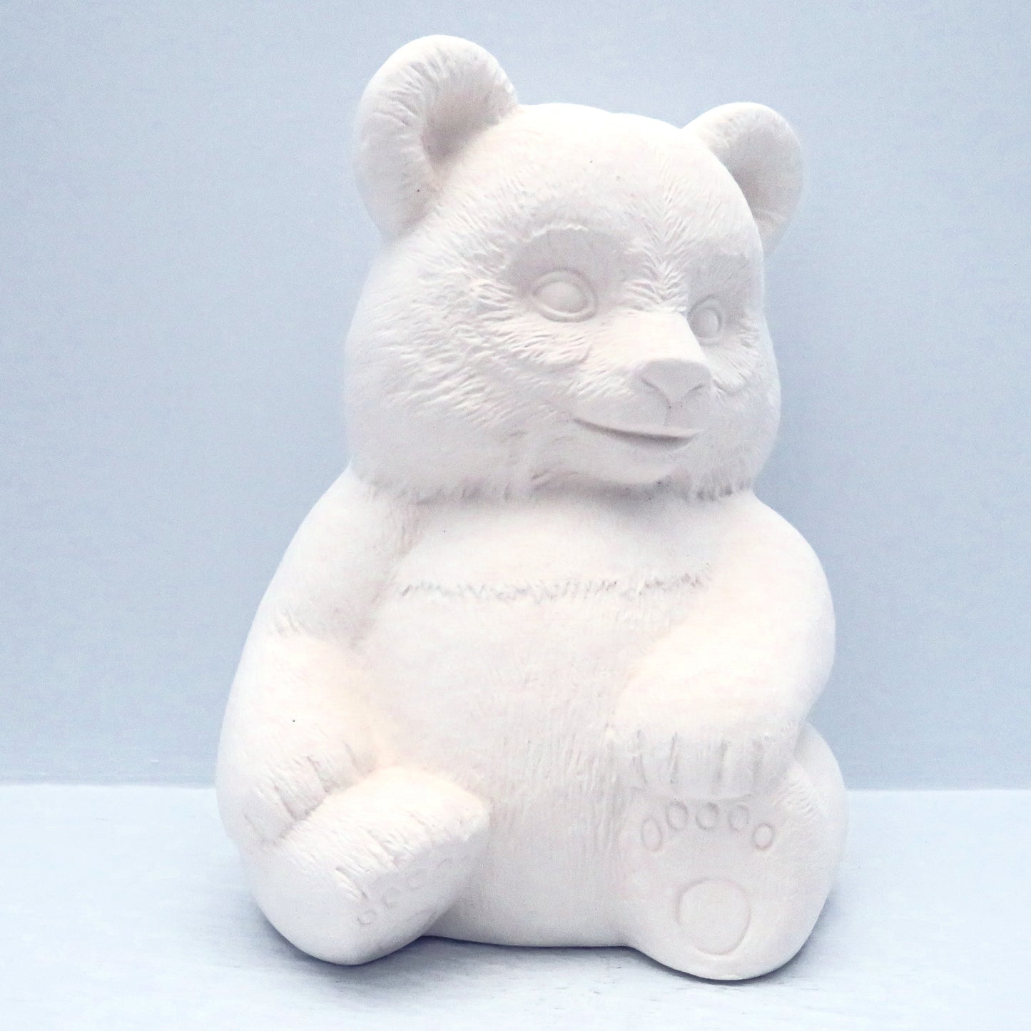Handmade Ready to Paint Ceramic Panda Figurine, Unpainted Panda Statue, Paintable Ceramic Bisqueware, Panda Lover Gift, Panda Decor