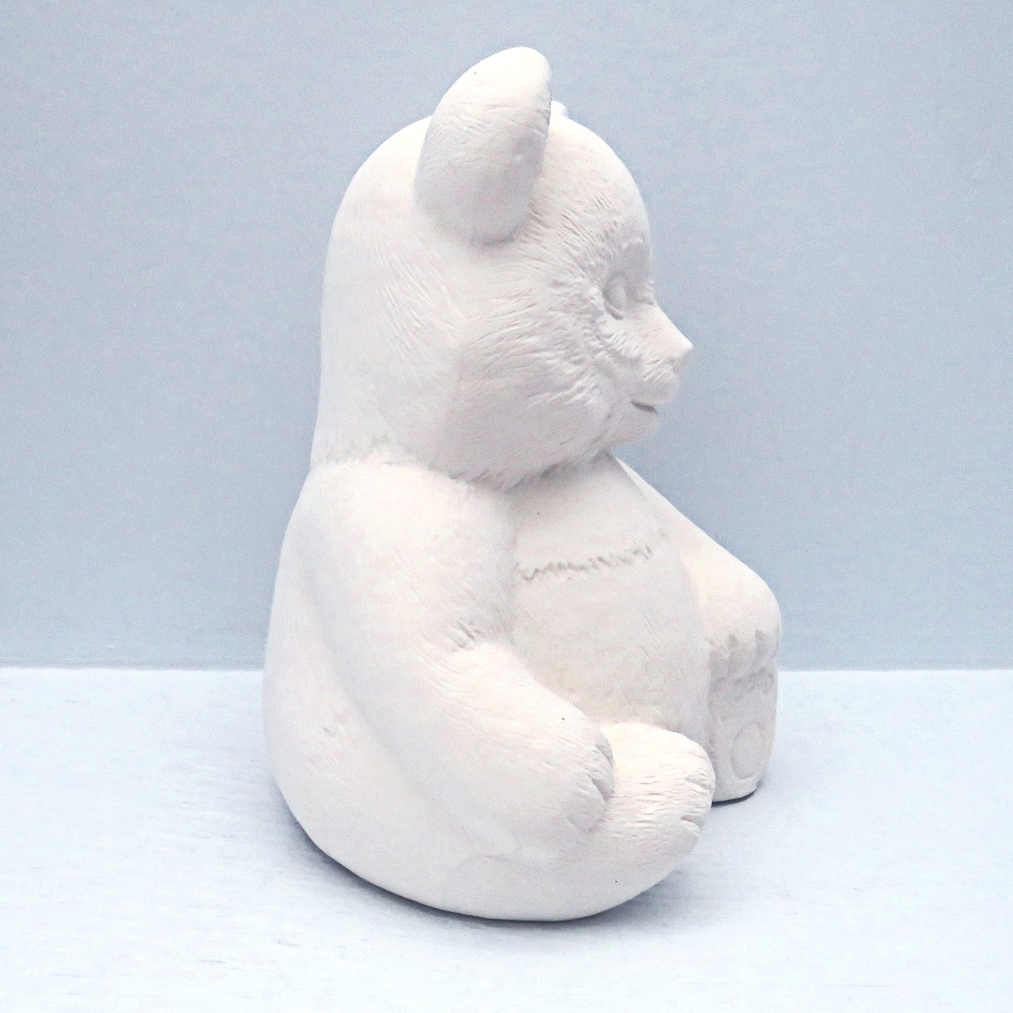 Handmade Ready to Paint Ceramic Panda Figurine, Unpainted Panda Statue, Paintable Ceramic Bisqueware, Panda Lover Gift, Panda Decor