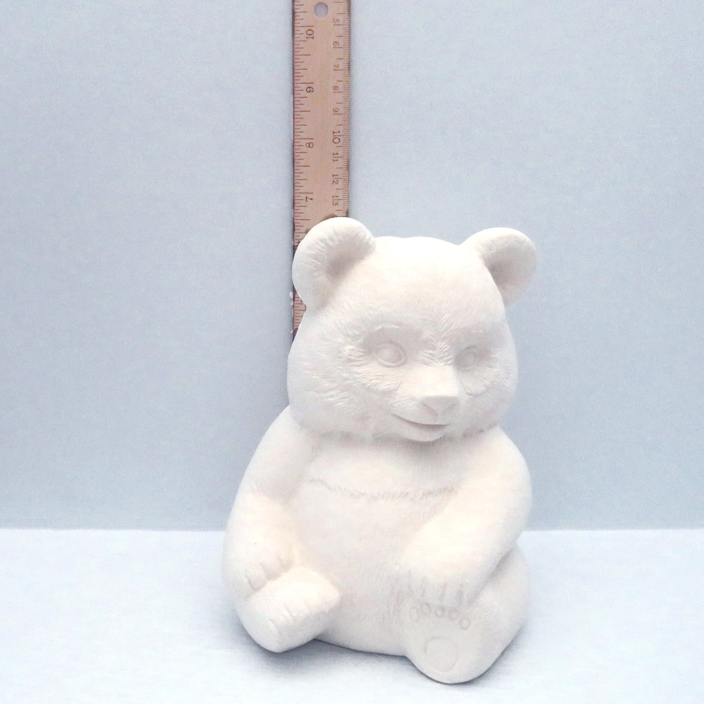 Handmade Ready to Paint Ceramic Panda Figurine, Unpainted Panda Statue, Paintable Ceramic Bisqueware, Panda Lover Gift, Panda Decor