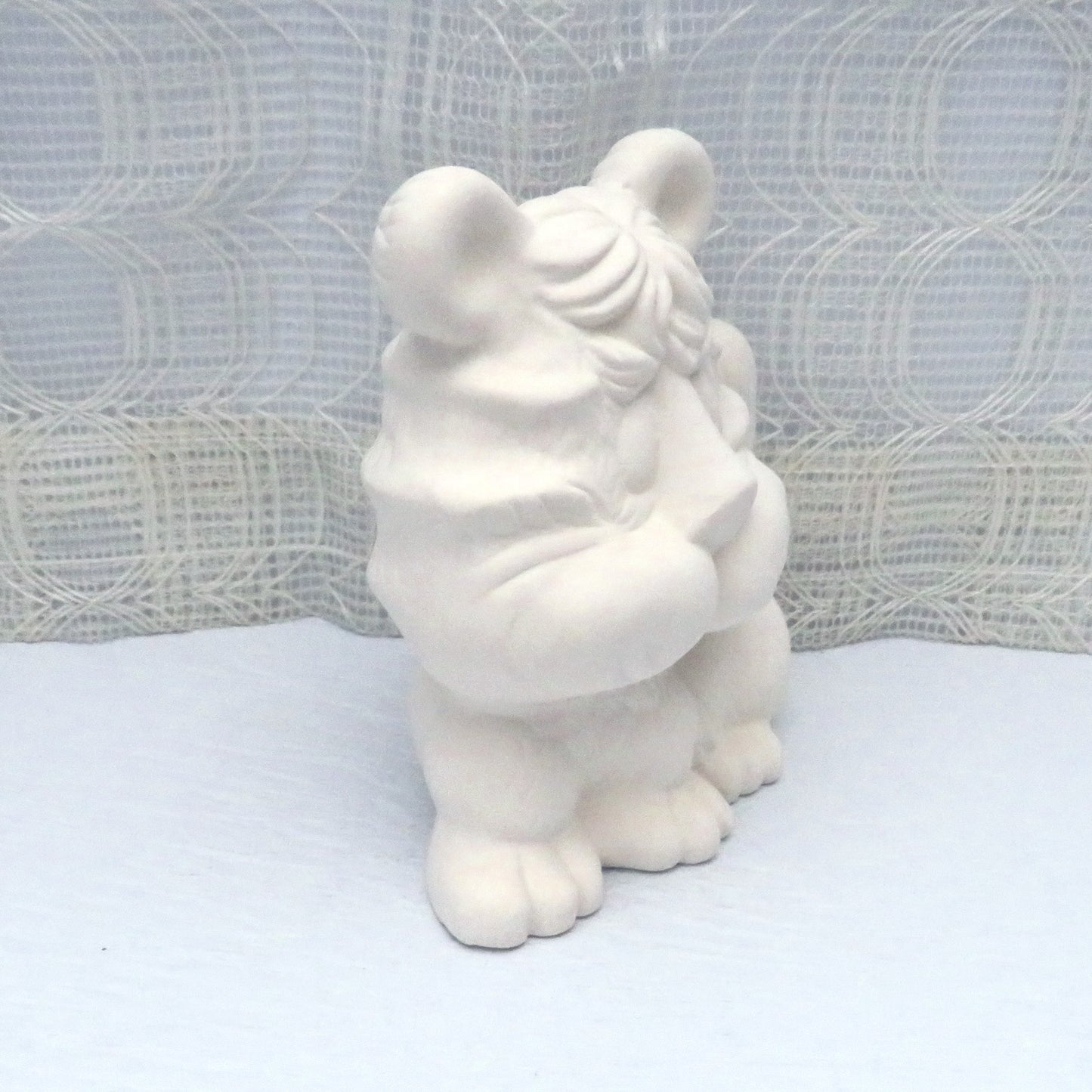 Handmade Ready to Paint Ceramic Bisque Tiger Figurine, Unpainted Tiger Statue, Ceramics to Paint, Paintable Ceramics,Tiger Decor