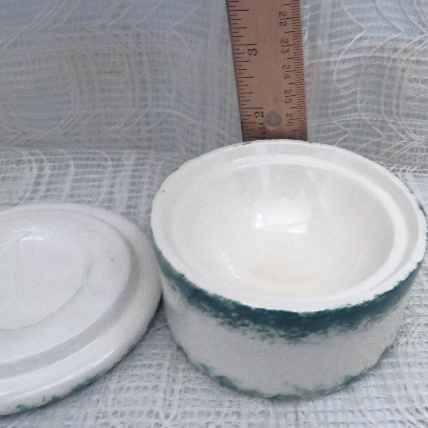 Handmade White Ceramic Trinket Dish with Cat, Prayer Box, Cat Lover Gift,