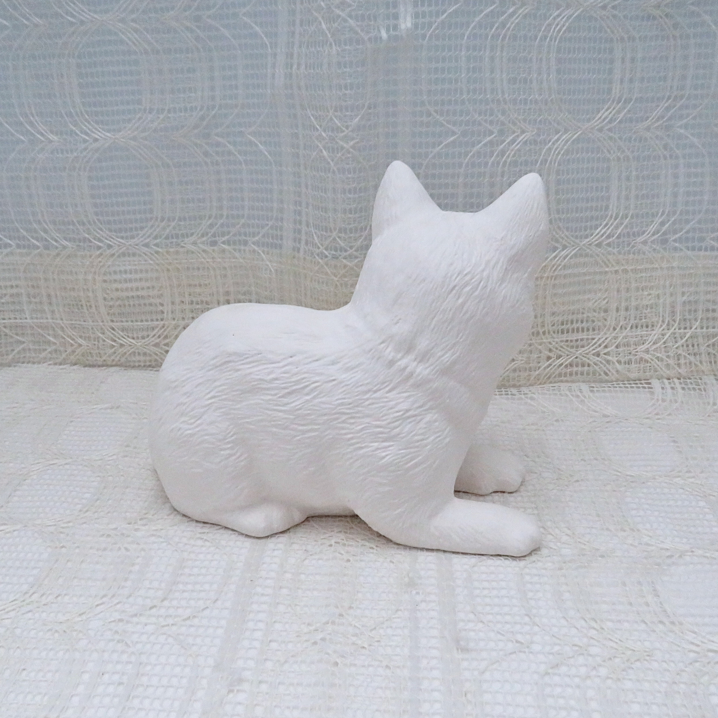 Ready to Paint Ceramic Bisque Cat Figurine / Ceramics to Paint / Paintable Cat Statue / Cat Decor / Cat Gift / Cat Mom / Unpainted Bisque