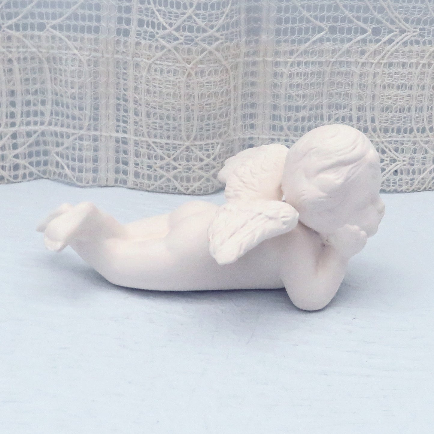 Unpainted Ceramic Angel / Ceramic Bisque / Ready to Paint  / Cherub Angel / Angel Figurine / Ceramic Angel Statue / Ceramics To Paint