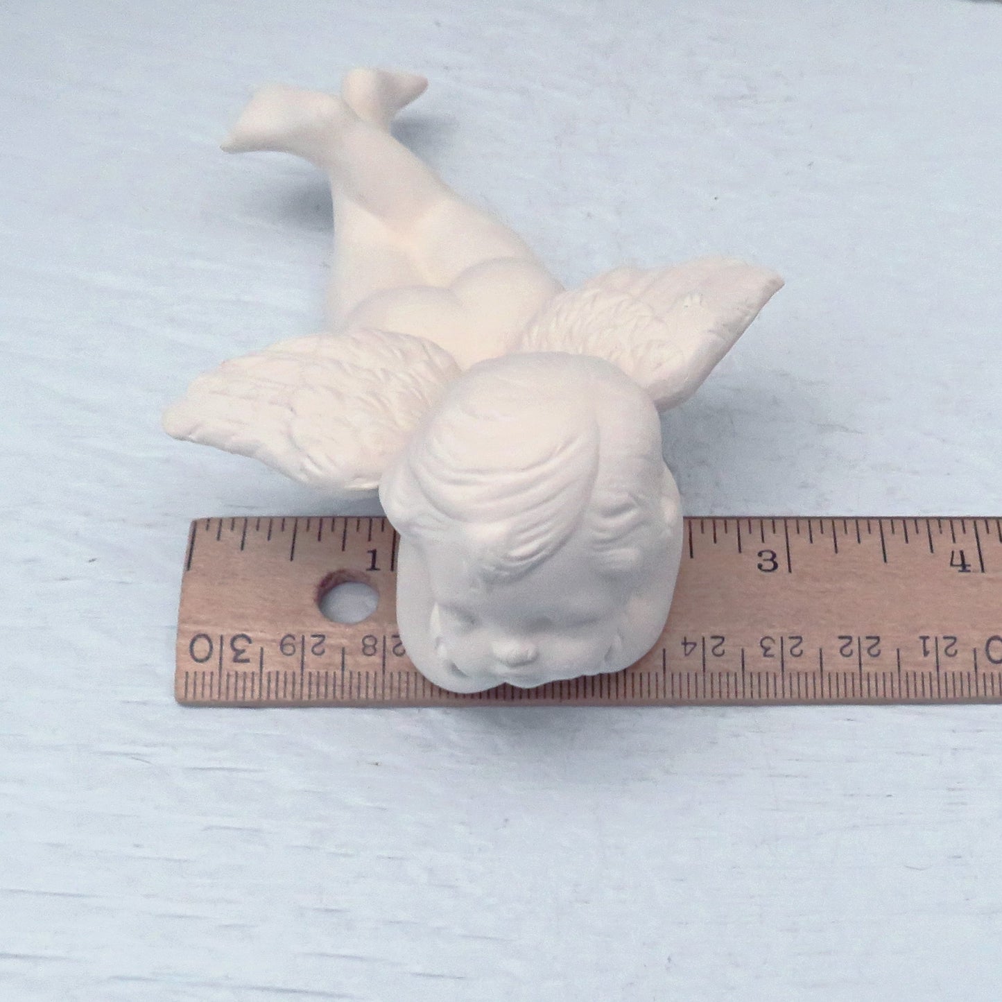Unpainted Ceramic Angel / Ceramic Bisque / Ready to Paint  / Cherub Angel / Angel Figurine / Ceramic Angel Statue / Ceramics To Paint