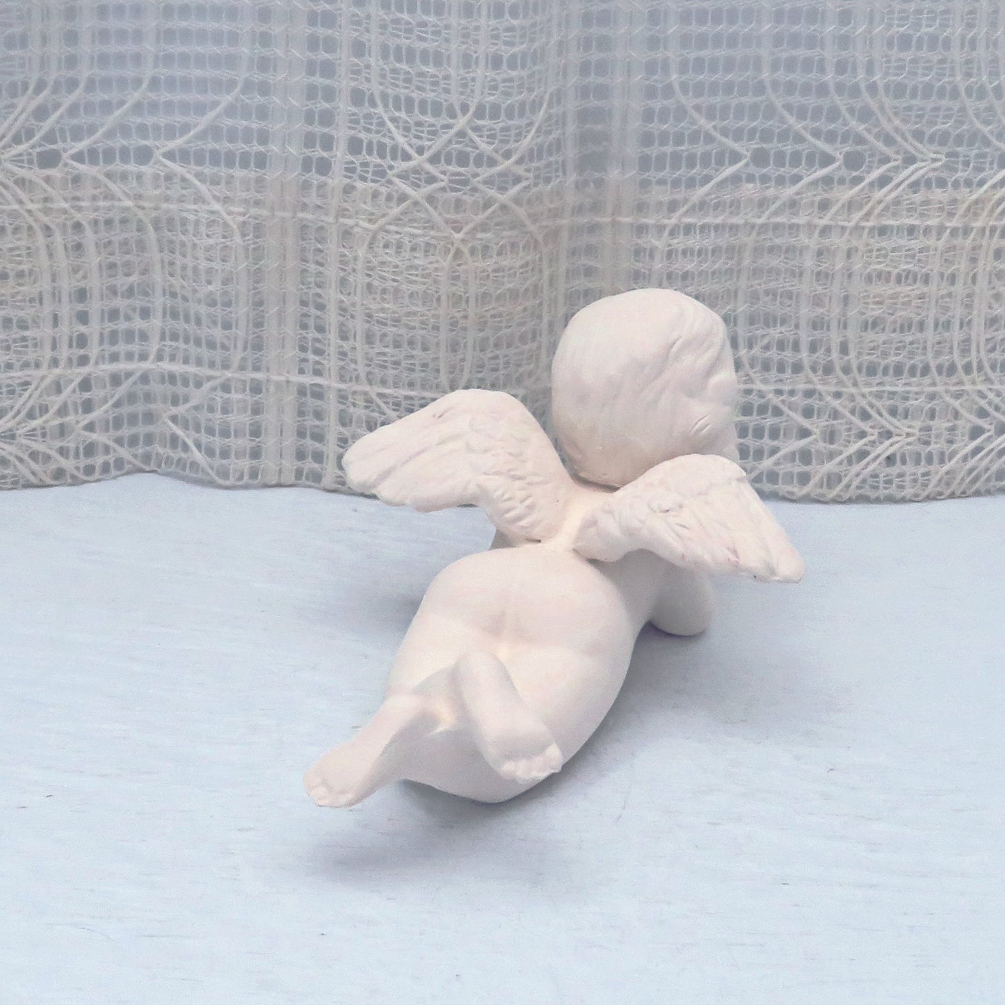 Unpainted Ceramic Angel / Ceramic Bisque / Ready to Paint  / Cherub Angel / Angel Figurine / Ceramic Angel Statue / Ceramics To Paint
