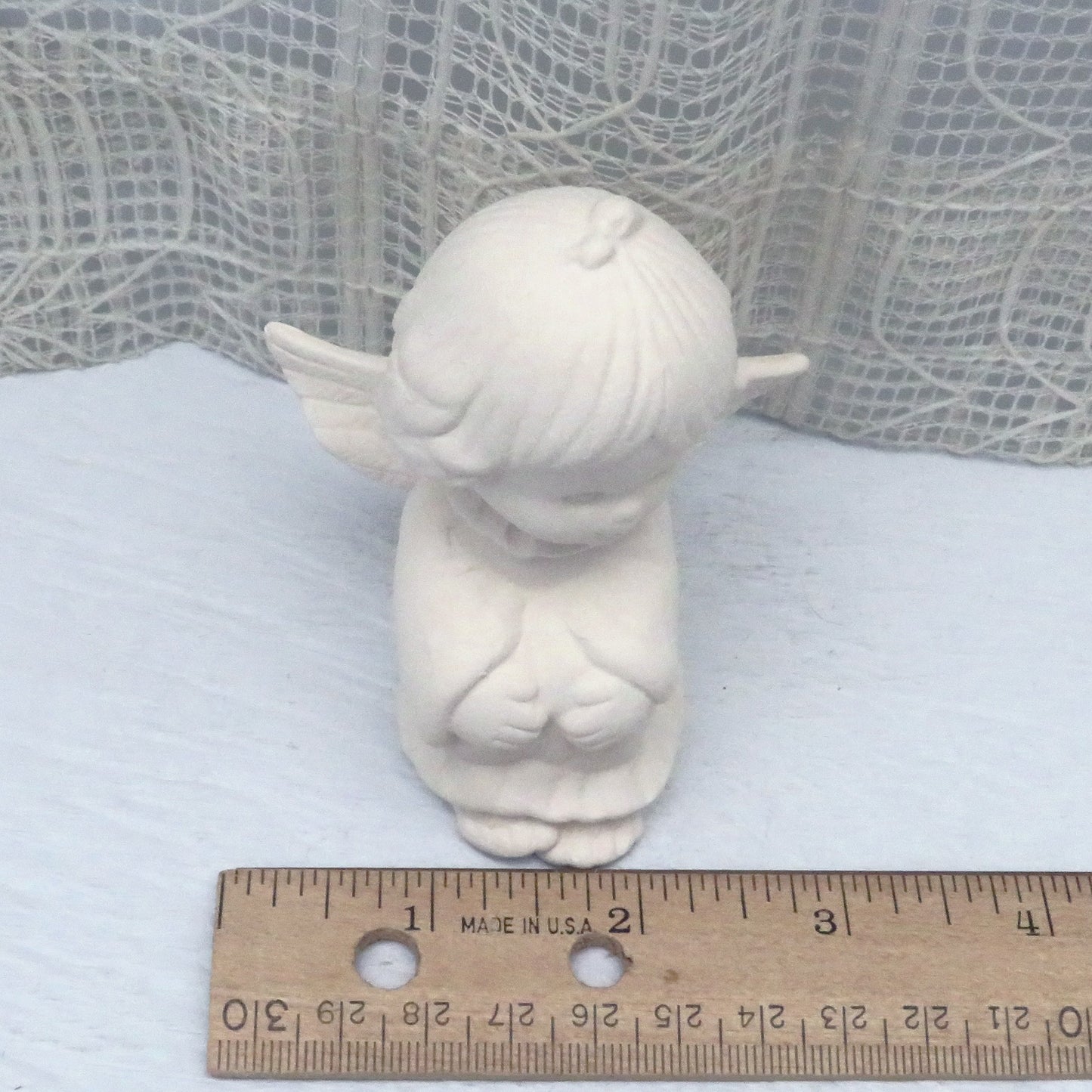 Ready to Paint Ceramic Angel Figurine / Cute Angel Statue / Angel Decor / Angel Gifts / Ceramics to Paint / Bisqueware / Paintable Ceramics
