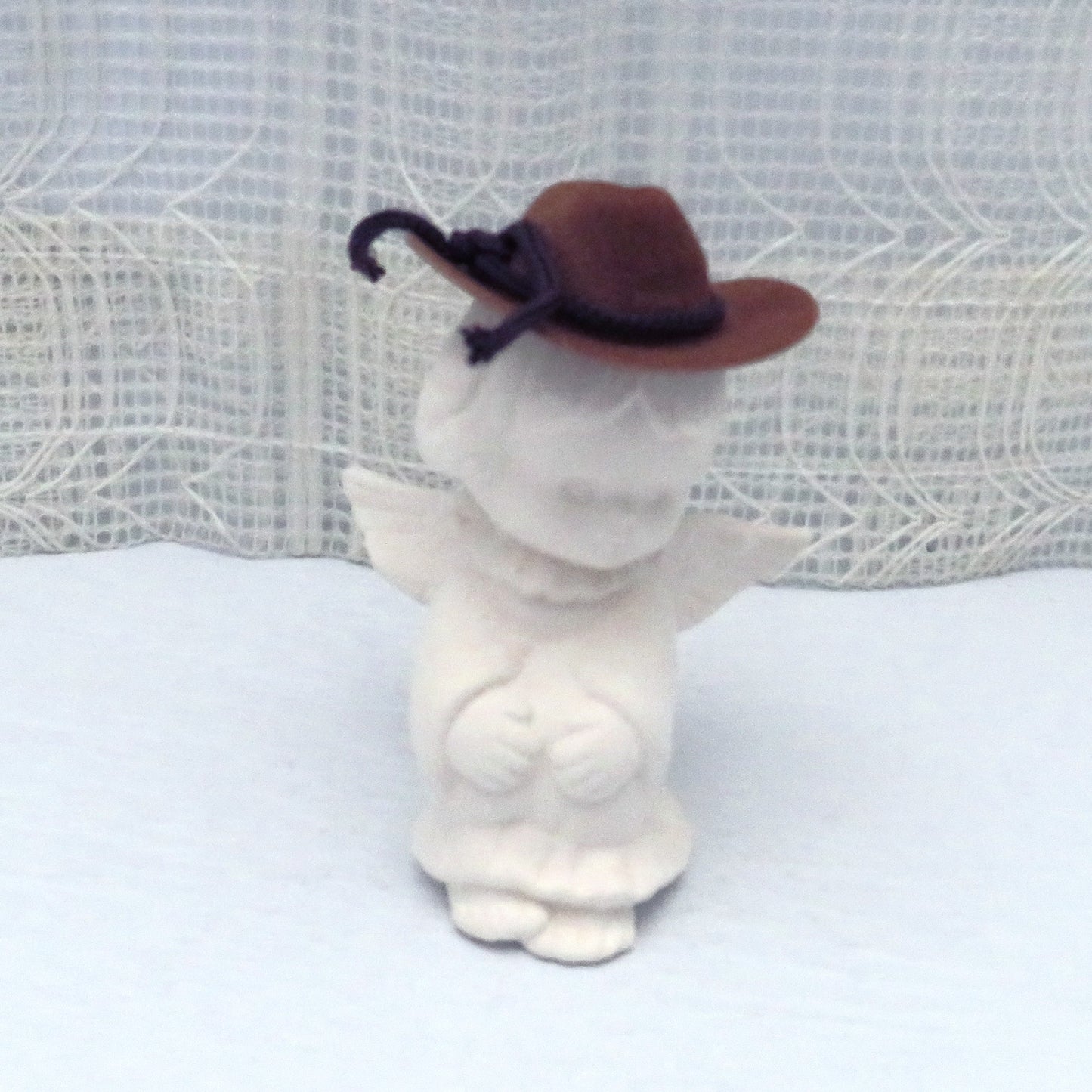 Miniature Brown Cowboy Hat Ornament for Ceramic Figurines