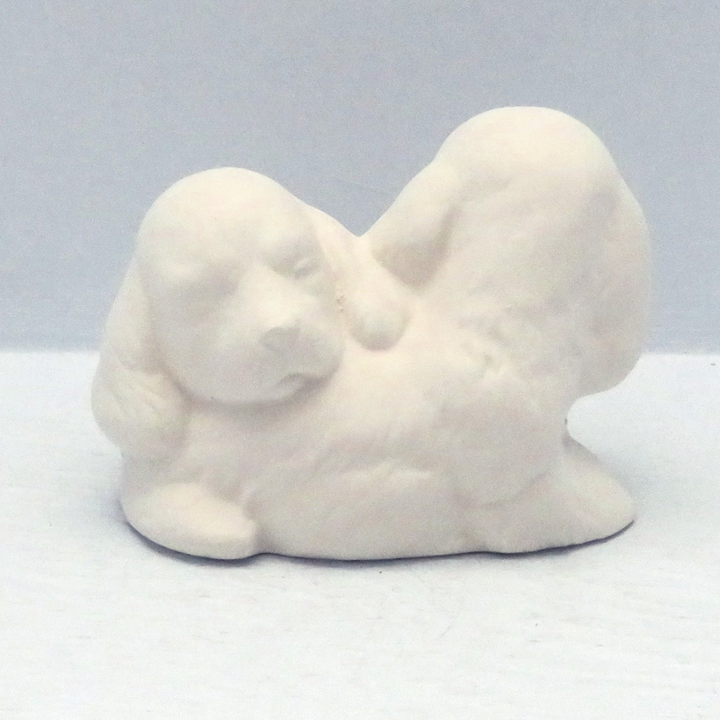 Unpainted Ceramic Bisque Puppies Figurine, Bisqueware Dogs Statue, Ceramics to Paint, Paintable Ceramics,, Ready to Paint Puppy Figurine