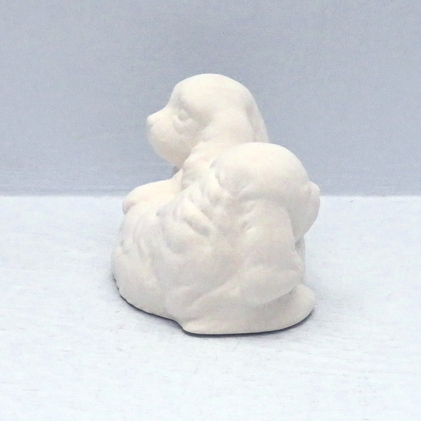 Unpainted Ceramic Bisque Puppies Figurine, Bisqueware Dogs Statue, Ceramics to Paint, Paintable Ceramics,, Ready to Paint Puppy Figurine