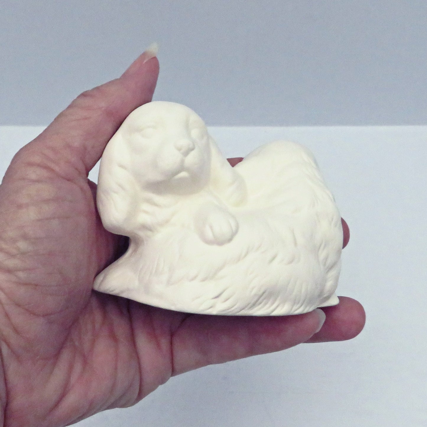 Unpainted Ceramic Bisque Puppies Figurine, Bisqueware Dogs Statue, Ceramics to Paint, Paintable Ceramics,, Ready to Paint Puppy Figurine