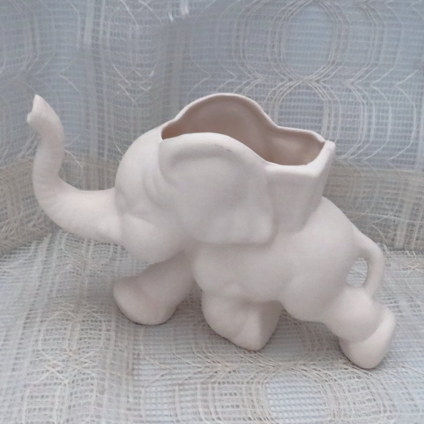 Ready to Paint Handmade Ceramic Bisque Elephant Pot Figurine / Elephant Decor / Elephant Gift / Paintable Ceramics / DIY Ceramics