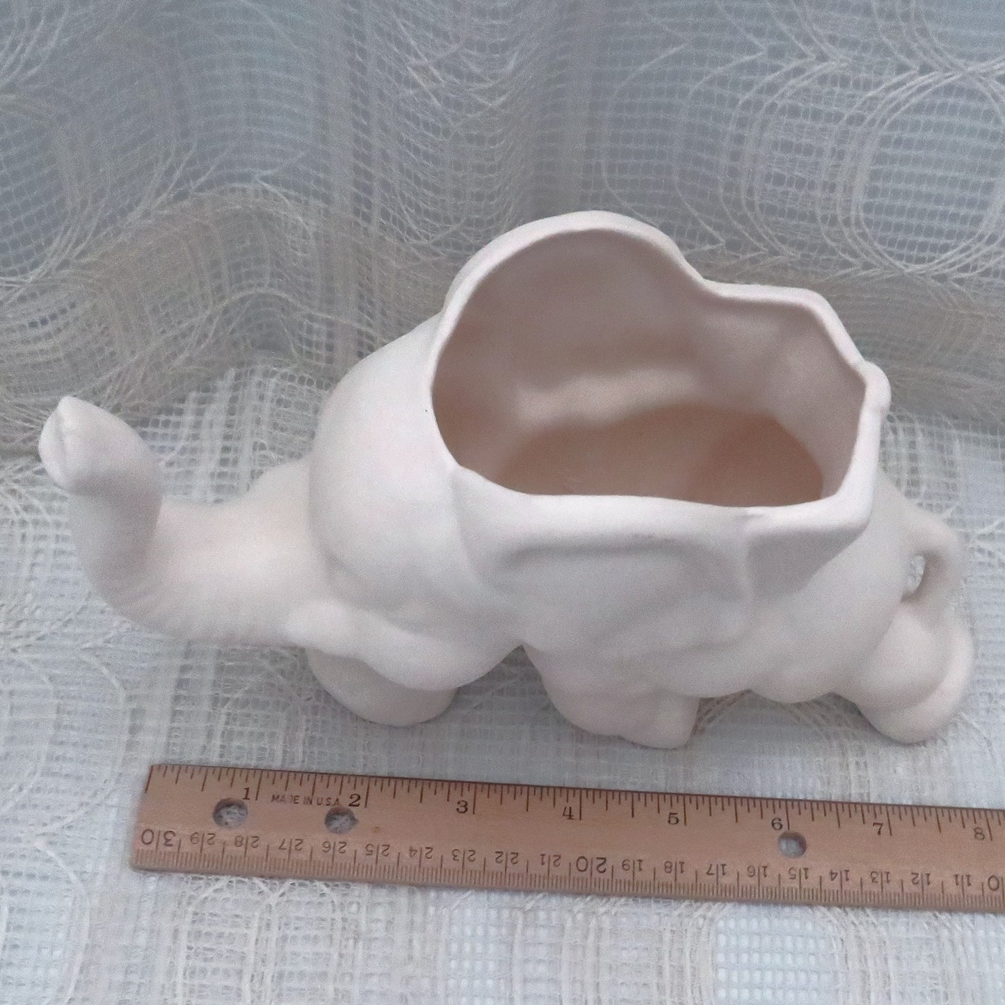 Ready to Paint Handmade Ceramic Bisque Elephant Pot Figurine / Elephant Decor / Elephant Gift / Paintable Ceramics / DIY Ceramics