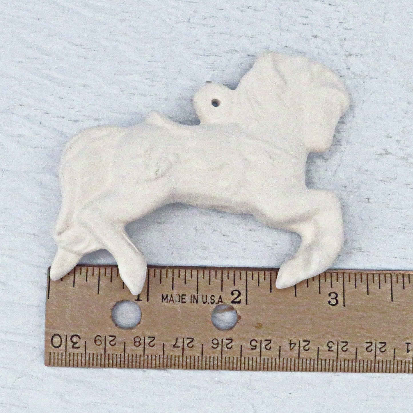 Handmade Unpainted Ceramic Galloping Carousel Horse