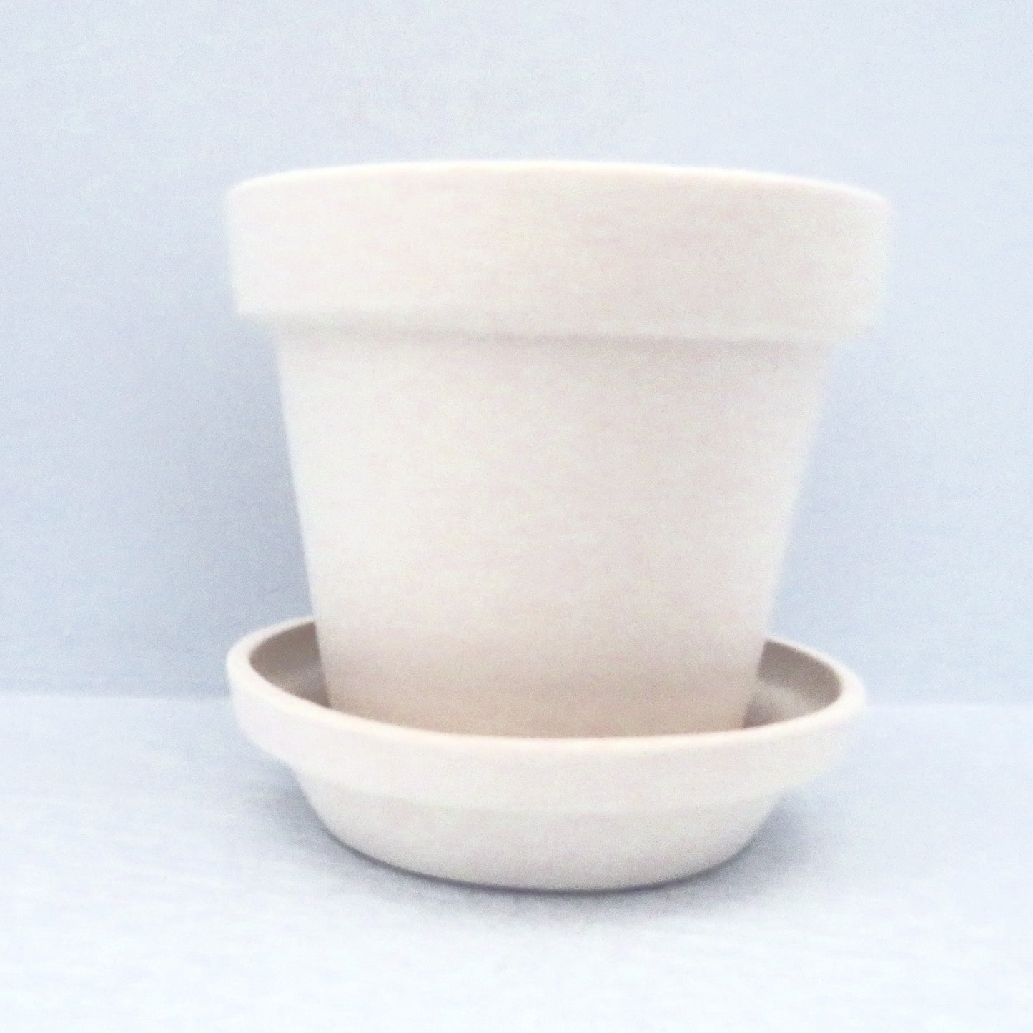 Unpainted Ceramic Pot, Handmade Ready to Paint Ceramic Planter and Saucer, Garden Lover Gift
