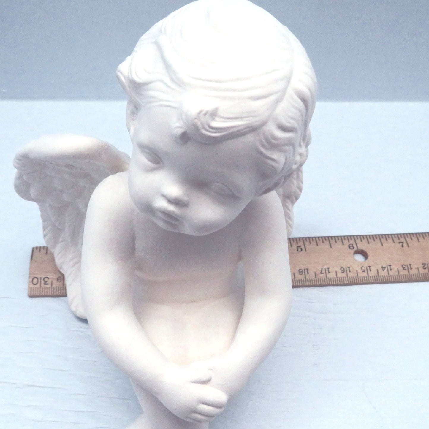 Large Handmade Ready to Paint Ceramic Cherub Angel Figurine / Paintable Ceramic Angel Statue / Angel Decor / Angel Gift / Ceramics to Paint