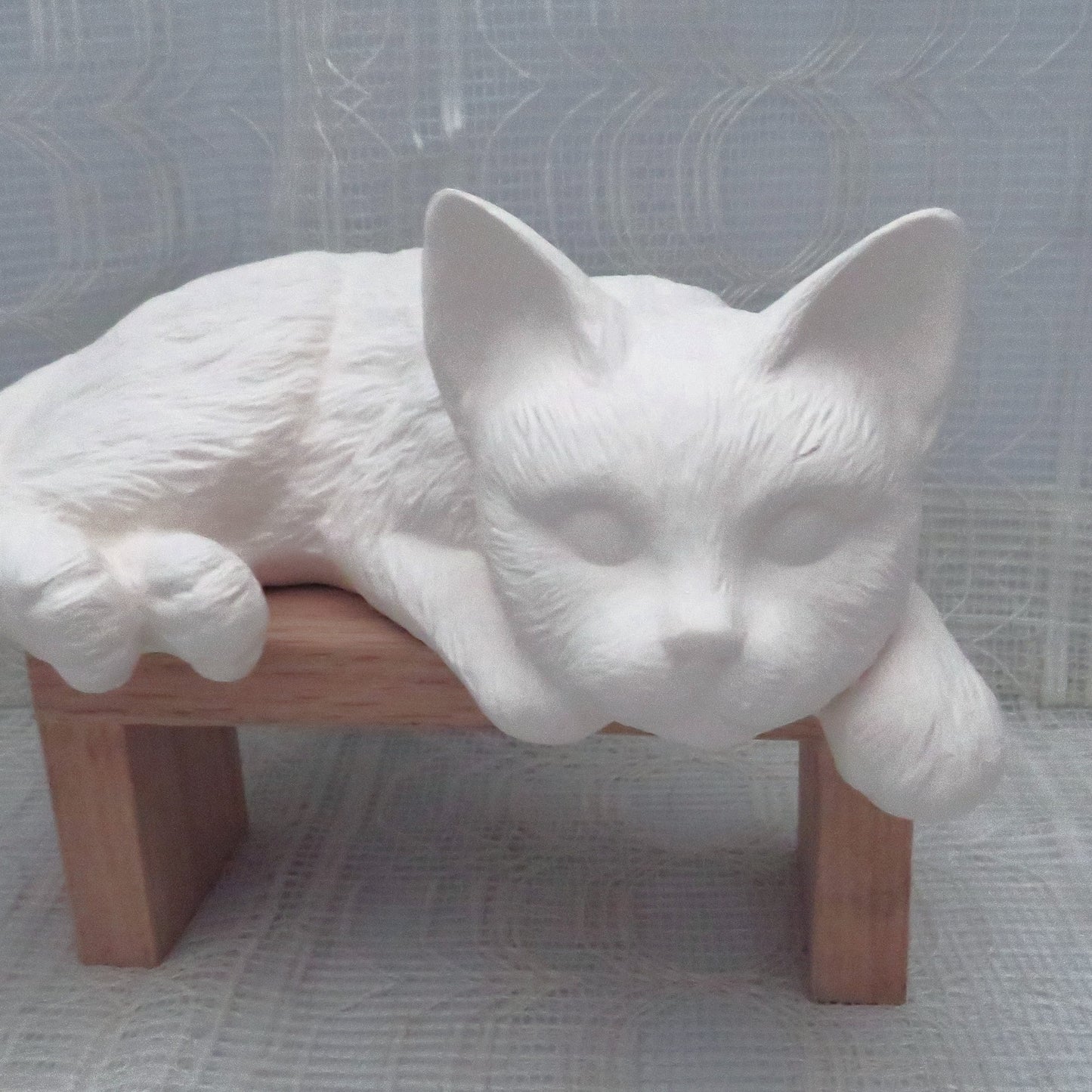 Large Unpainted Ceramic Cat Lying Down, Bisque Cat Figurine, Ready to Paint Resting Cat Statue, Ceramics to Paint, Paintable Ceramic Cat, Cat Lover Gift