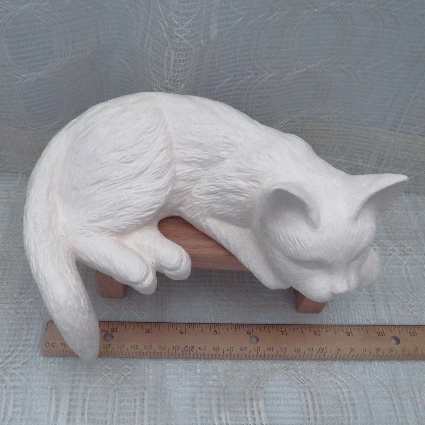 Large Unpainted Ceramic Cat Lying Down, Bisque Cat Figurine, Ready to Paint Resting Cat Statue, Ceramics to Paint, Paintable Ceramic Cat, Cat Lover Gift