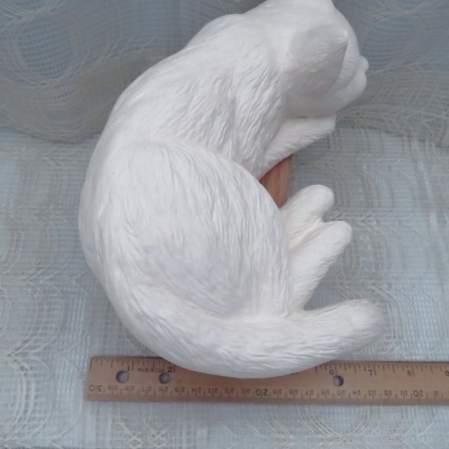 Large Unpainted Ceramic Cat Lying Down, Bisque Cat Figurine, Ready to Paint Resting Cat Statue, Ceramics to Paint, Paintable Ceramic Cat, Cat Lover Gift