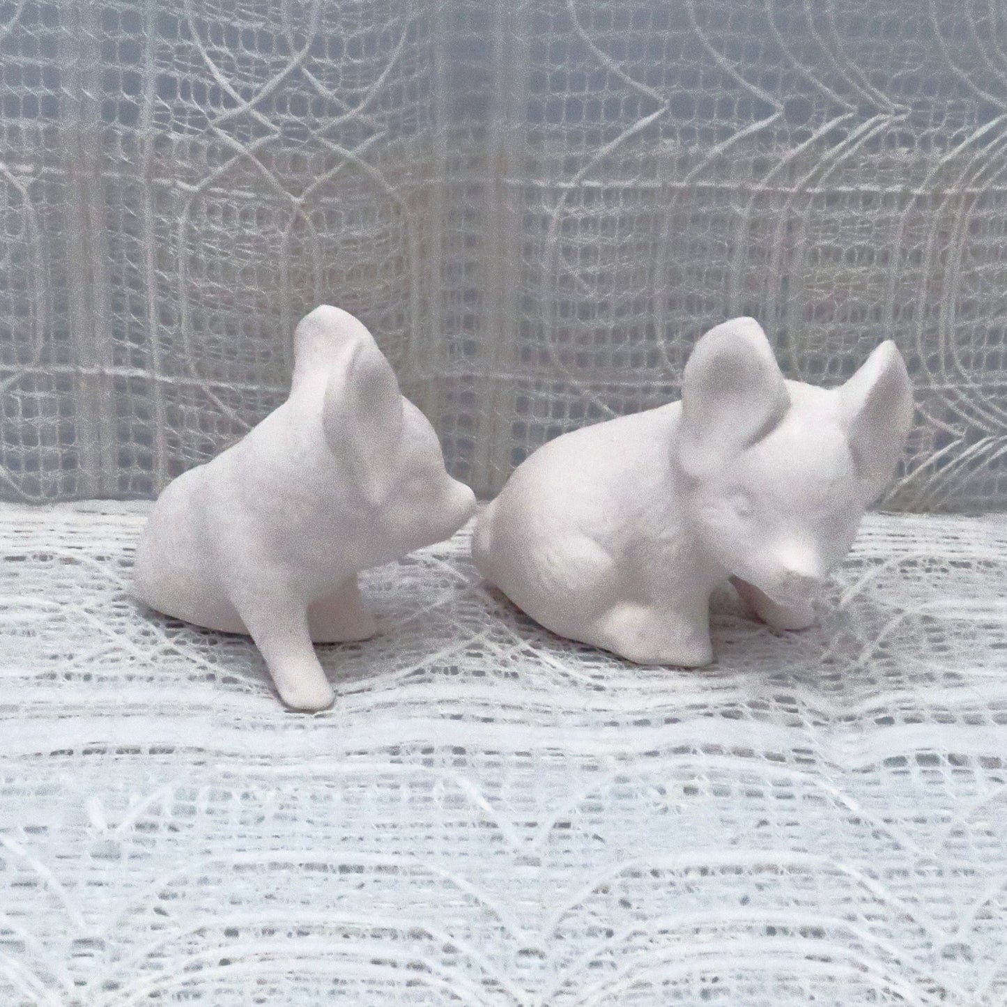 Unpainted Ceramic Bisque Pig Figurines / Pig Statues / Ready to Paint / Ceramics to Paint / Paintable Ceramics / Pig Decor / Pig Lover Gift