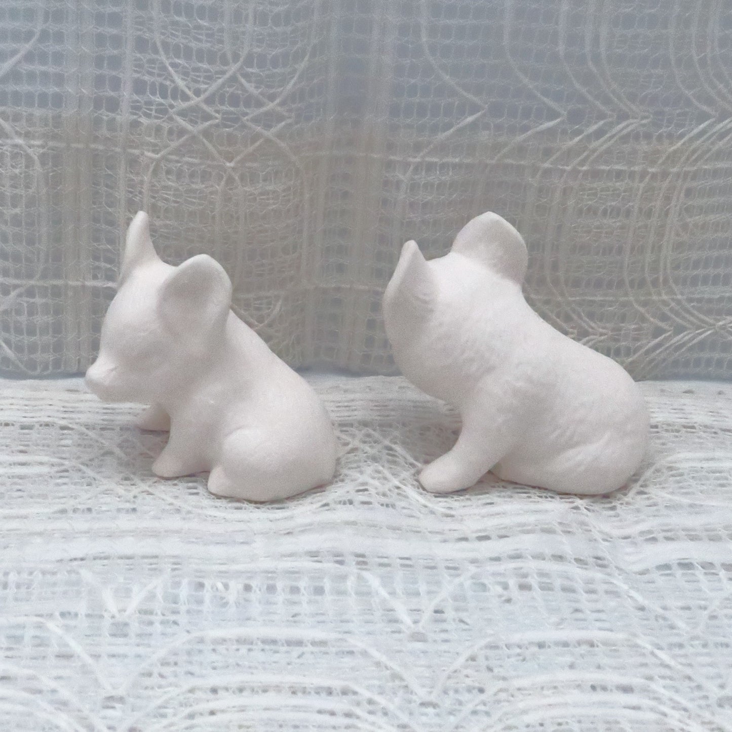 Unpainted Ceramic Bisque Pig Figurines / Pig Statues / Ready to Paint / Ceramics to Paint / Paintable Ceramics / Pig Decor / Pig Lover Gift