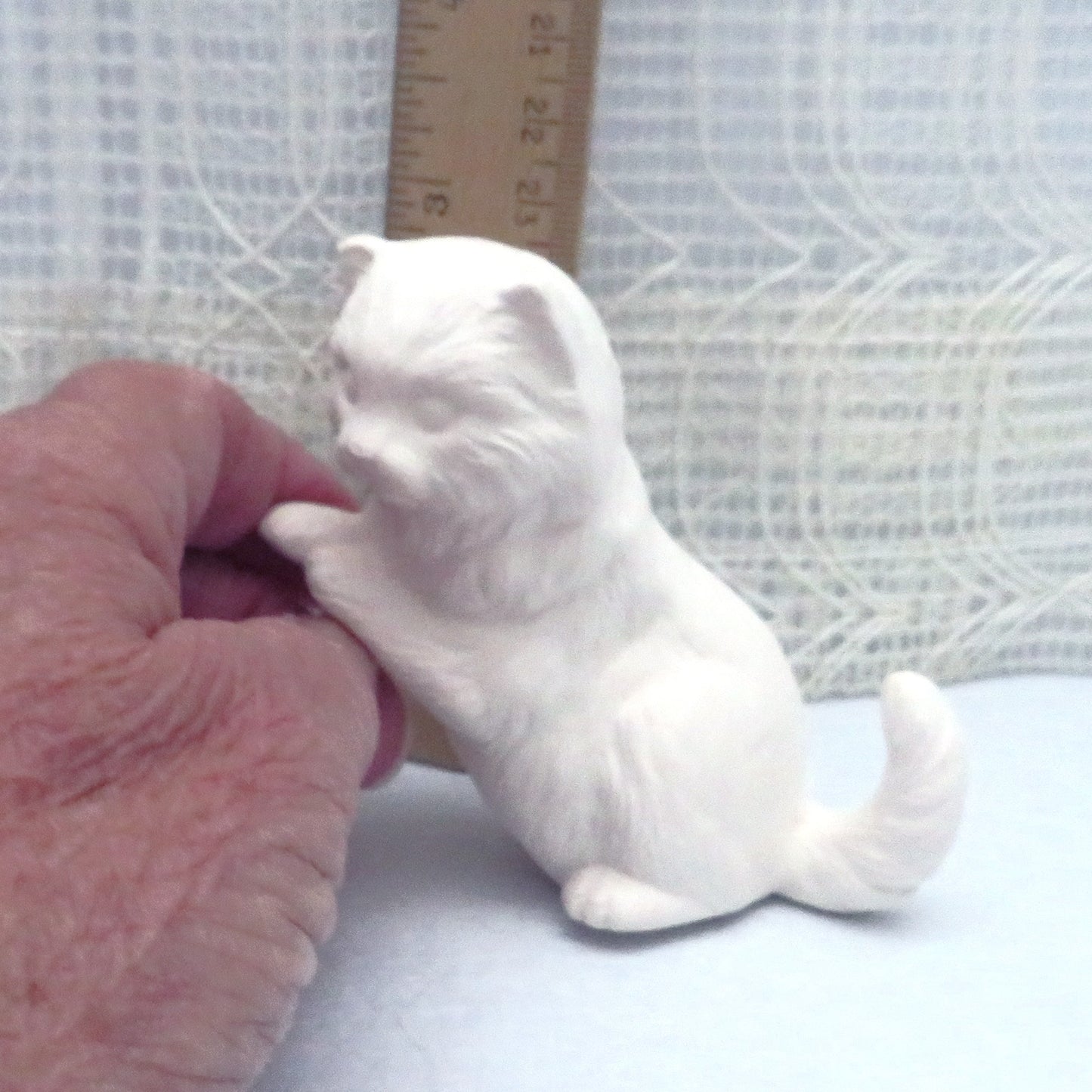 Handmade Ready to Paint Ceramic Cat Figurine / Cat Statue / Ceramics to Paint / Bisque Ware / Ceramic Bisque / Paintable Ceramics /Cat Gift