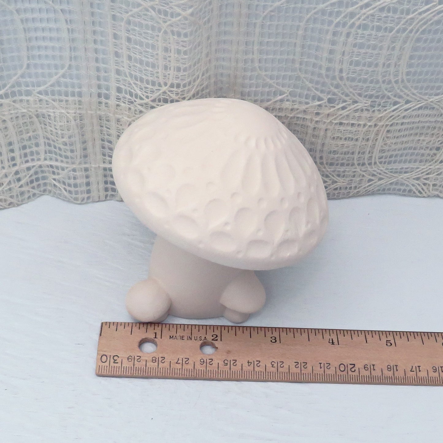 Handmade Ready to Paint Ceramic Mushroom Figurine, Ceramics to Paint, Paintable Ceramic Mushroom Statue, Housewarming Gift