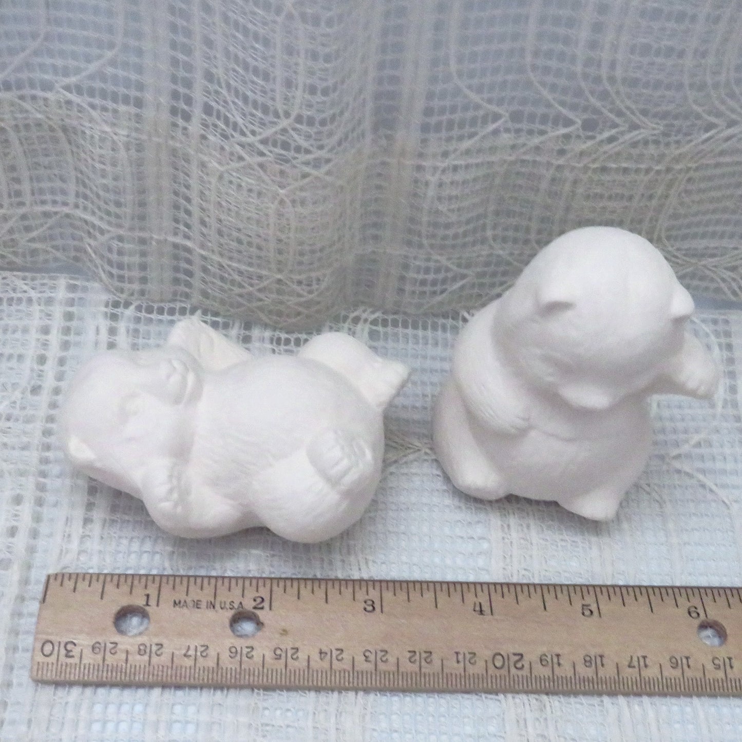 Ready to Paint Panda Figurines / Ceramics to Paint / Unpainted Ceramic Panda Statue / Bisque Ware / Paintable Ceramics