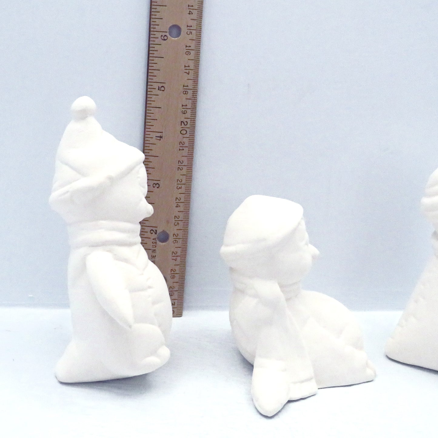 Handmade Ready to Paint Ceramic Winter Penguin Figurines, Penguin Statues, Winter Decor