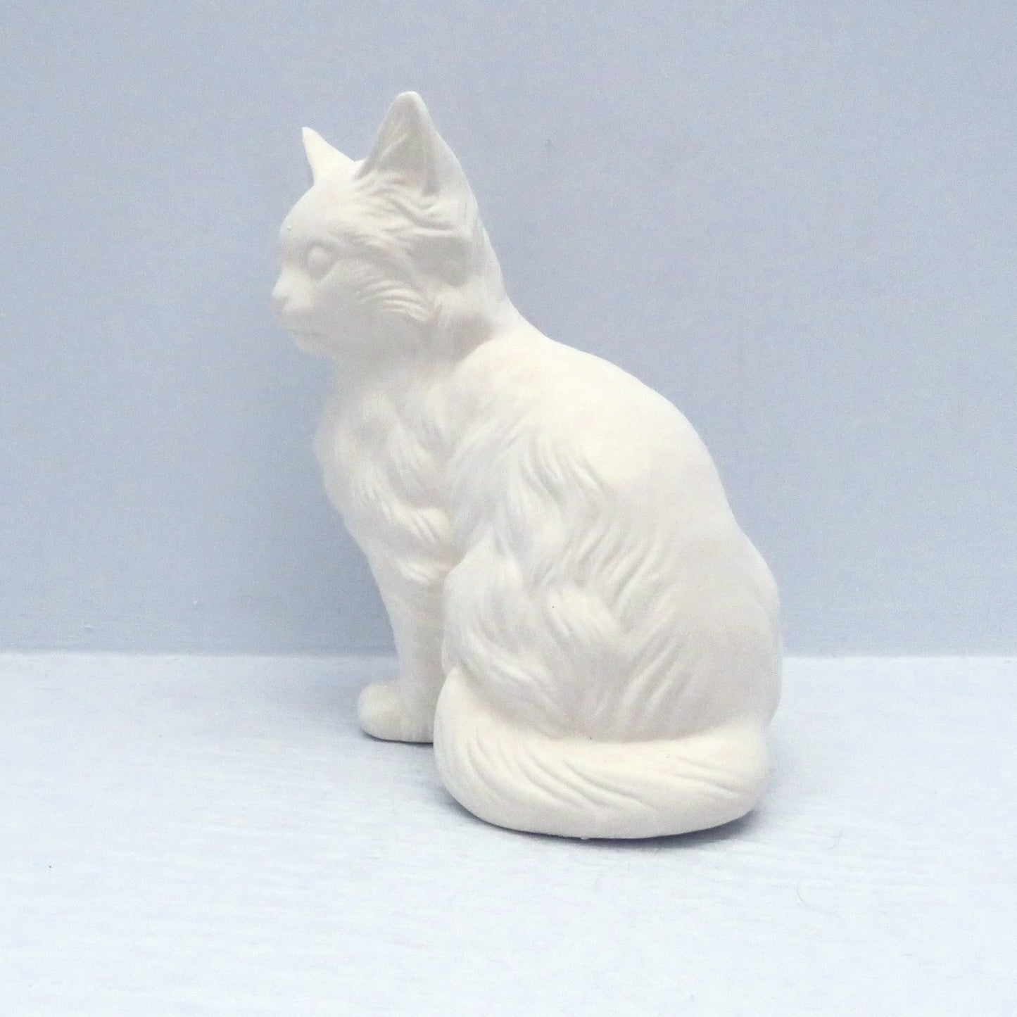 Unpainted Ceramic Bisque Cat Figurine / Cat Statue / Bisqueware / Ceramics to Paint / Paintable Ceramics / Cat Lover Gift / Cat Decor