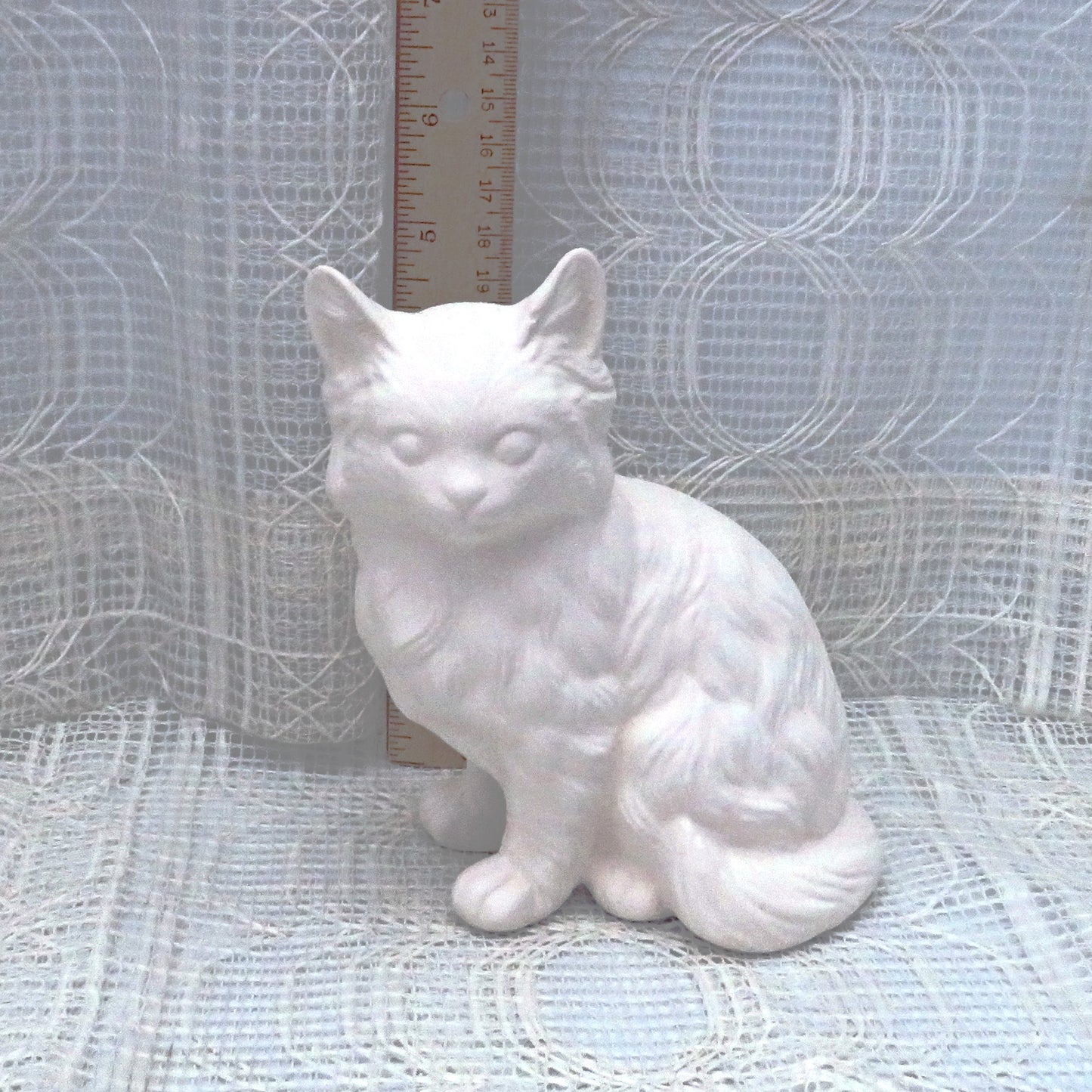 Unpainted Ceramic Bisque Cat Figurine, Ready to Paint Cat Statue, Bisqueware, Ceramics to Paint, Paintable Ceramics, Cat Lover Gift, Cat Decor