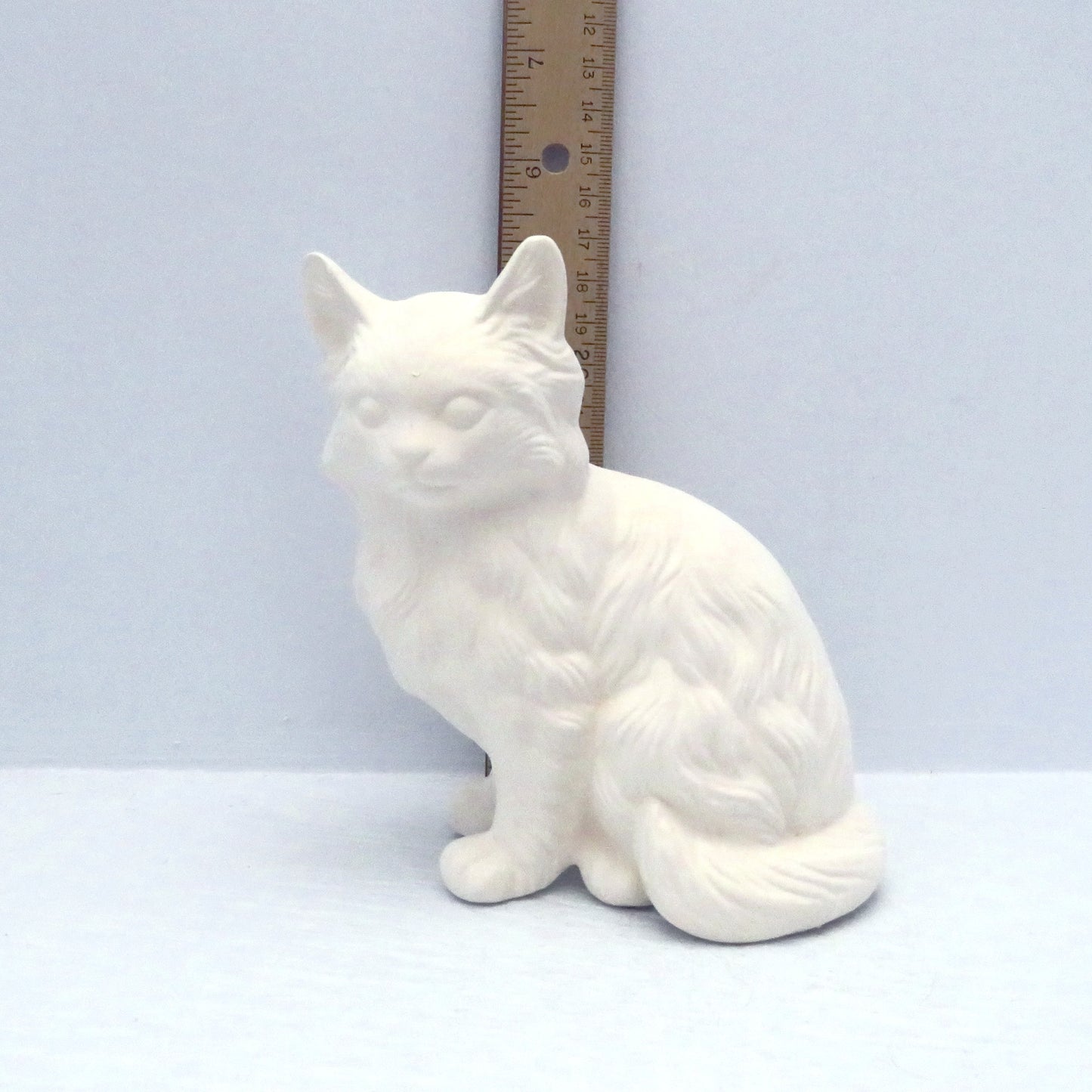 Unpainted Ceramic Bisque Cat Figurine / Cat Statue / Bisqueware / Ceramics to Paint / Paintable Ceramics / Cat Lover Gift / Cat Decor