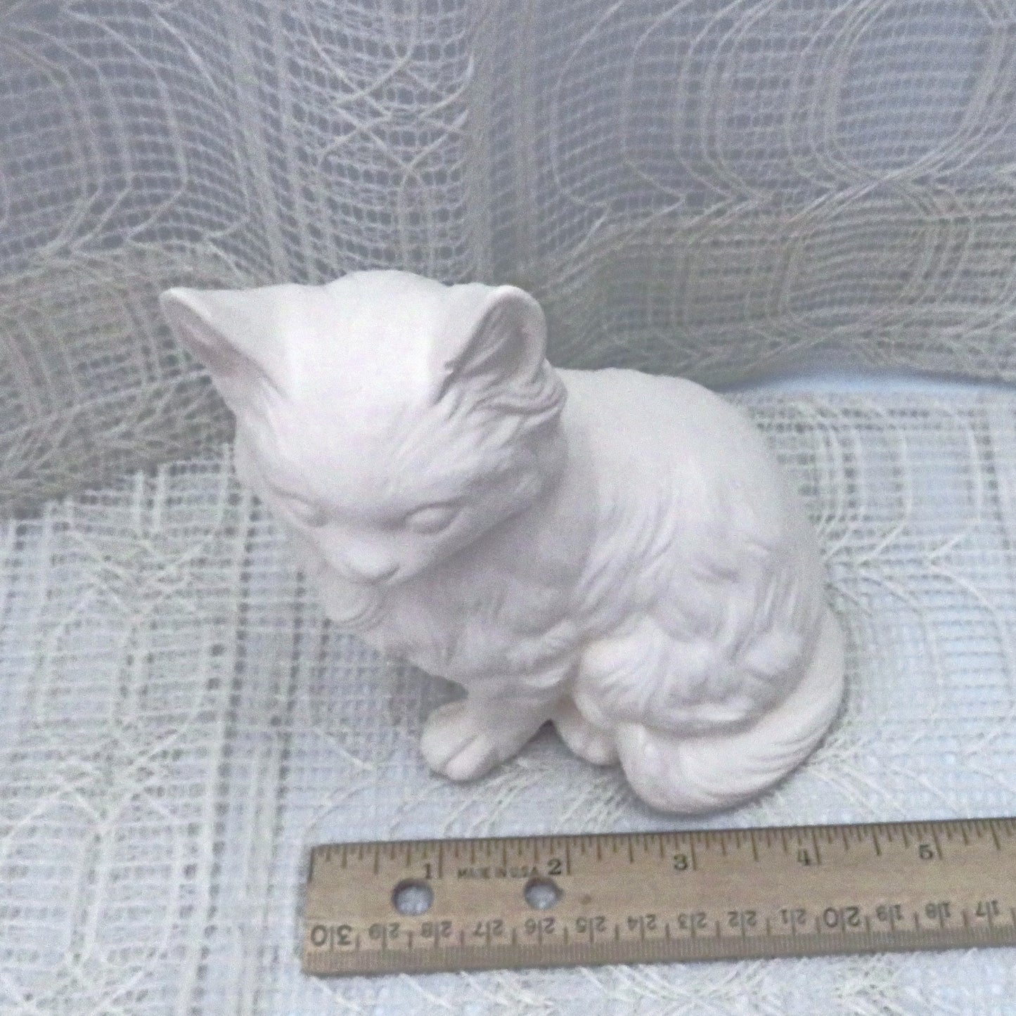 Unpainted Ceramic Bisque Cat Figurine, Ready to Paint Cat Statue, Bisqueware, Ceramics to Paint, Paintable Ceramics, Cat Lover Gift, Cat Decor