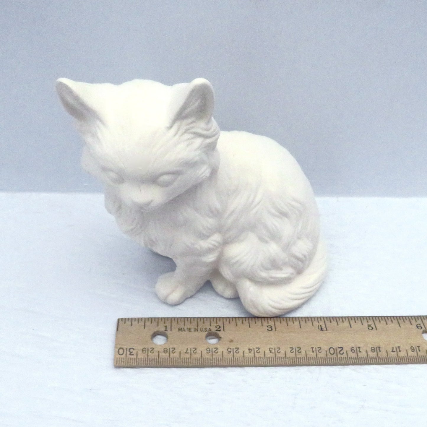 Unpainted Ceramic Bisque Cat Figurine / Cat Statue / Bisqueware / Ceramics to Paint / Paintable Ceramics / Cat Lover Gift / Cat Decor