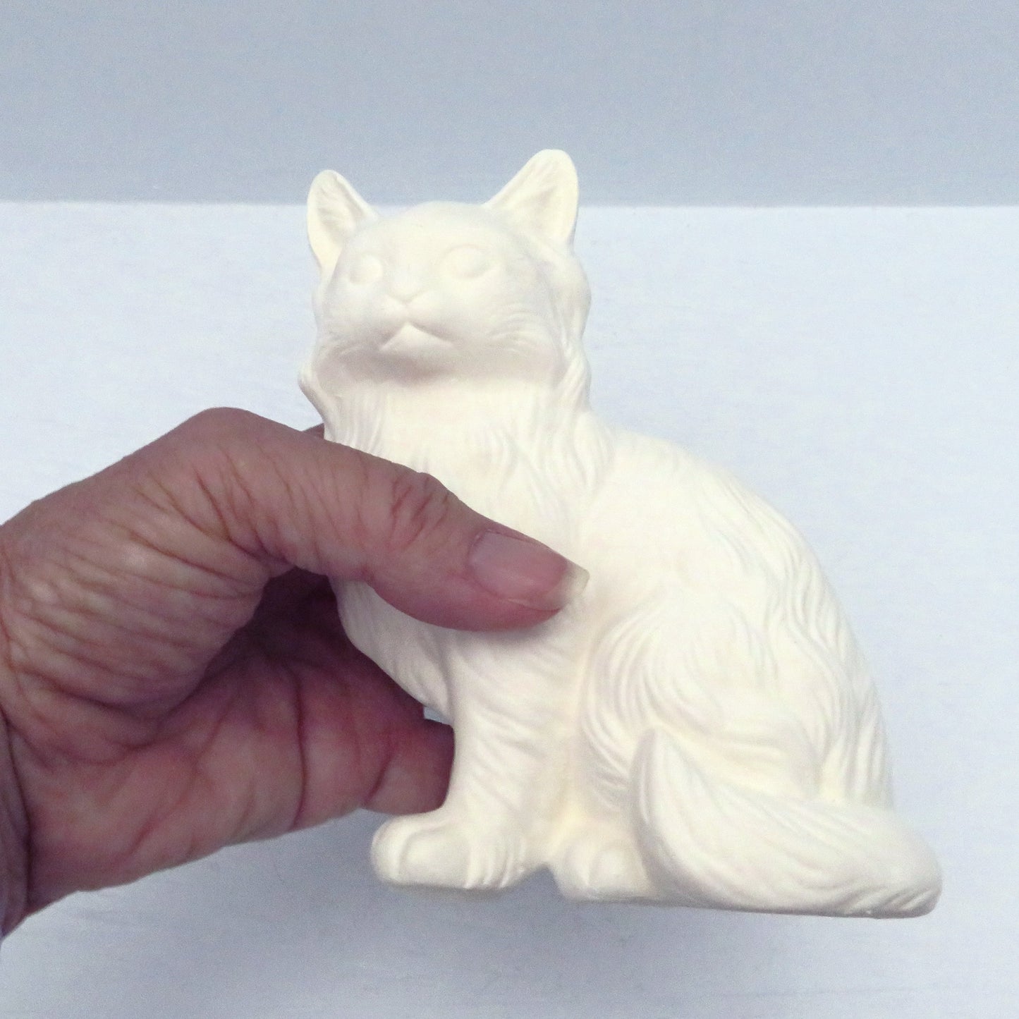 Unpainted Ceramic Bisque Cat Figurine / Cat Statue / Bisqueware / Ceramics to Paint / Paintable Ceramics / Cat Lover Gift / Cat Decor