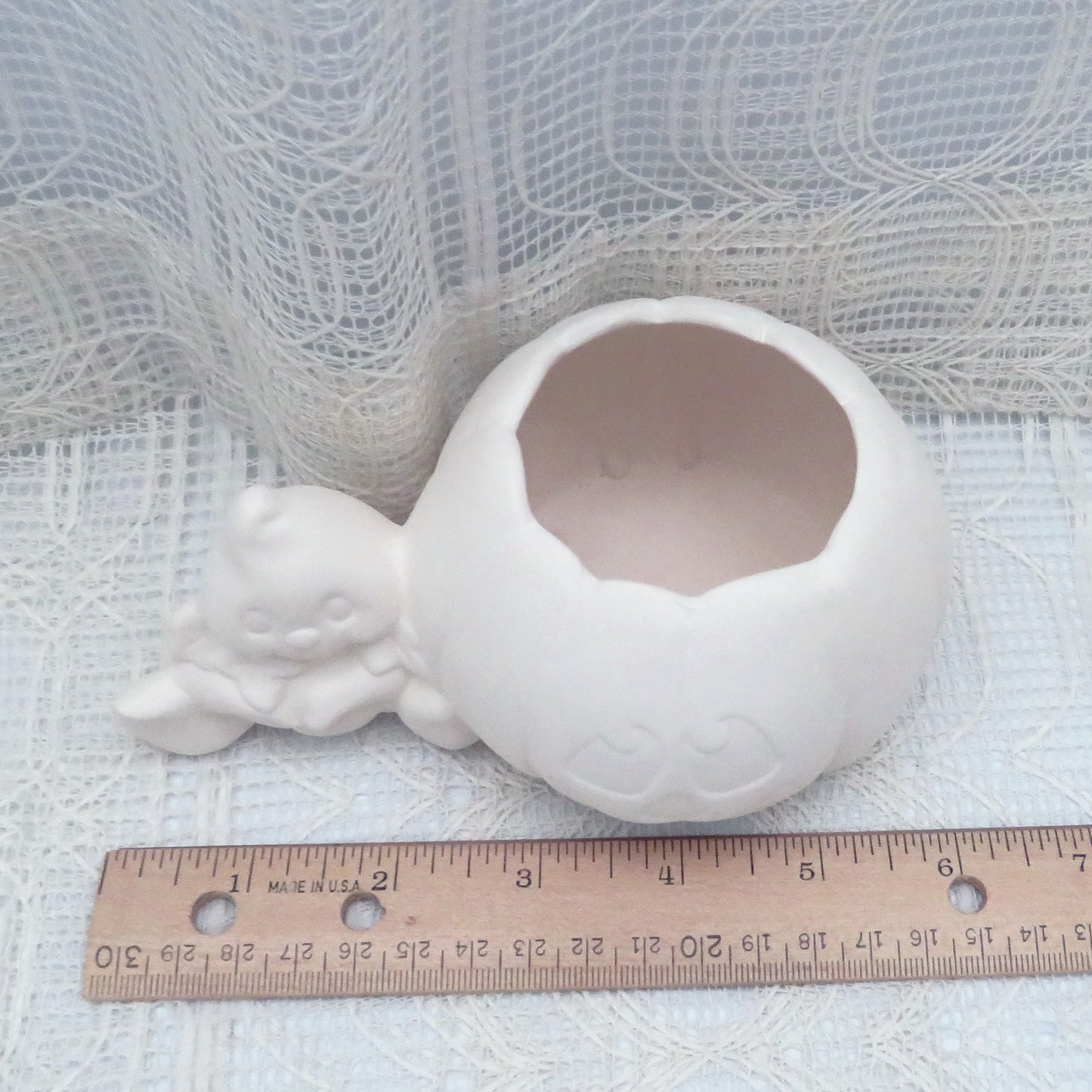 Unpainted Ceramic Bisque Pumpkin and Ghost for Halloween Decor