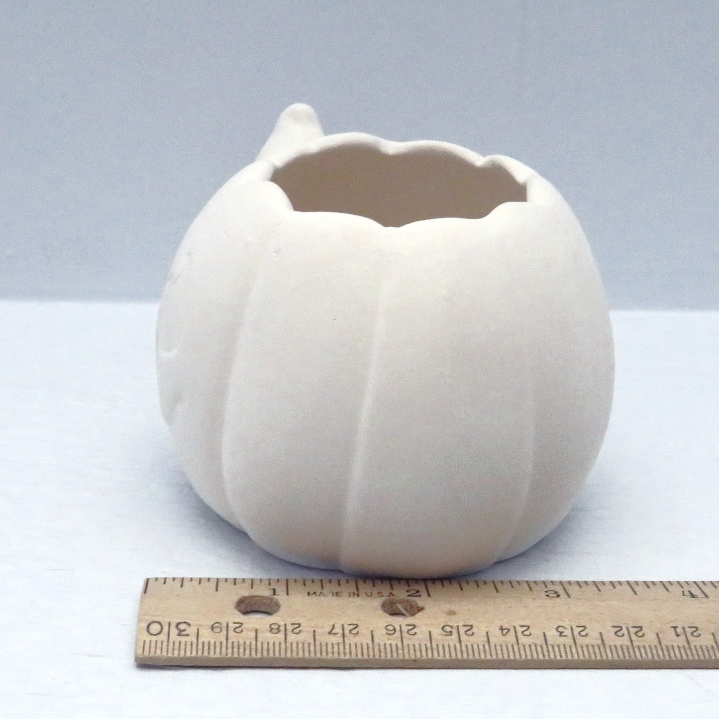 Unpainted Ceramic Bisque Pumpkin and Ghost for Halloween Decor