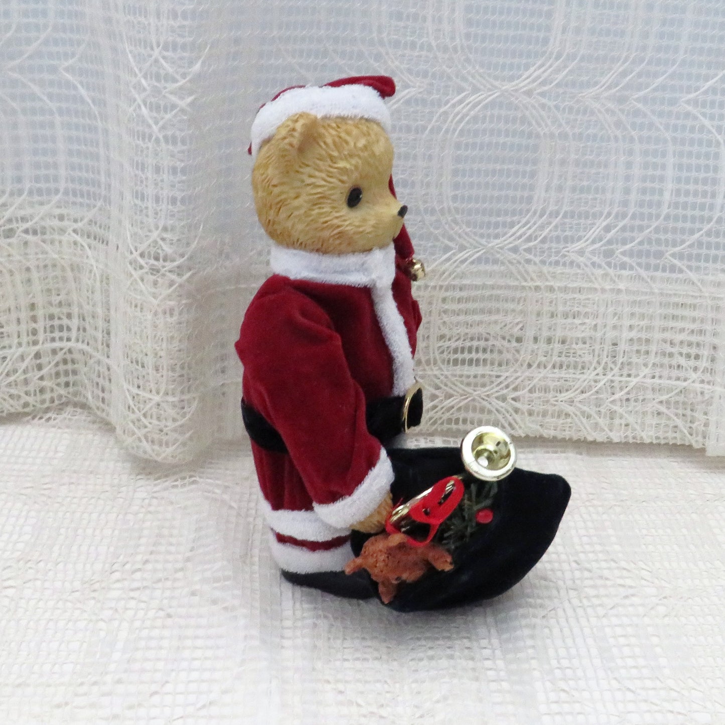Vintage Santa Bear with Red Jacket and Bag of Toys