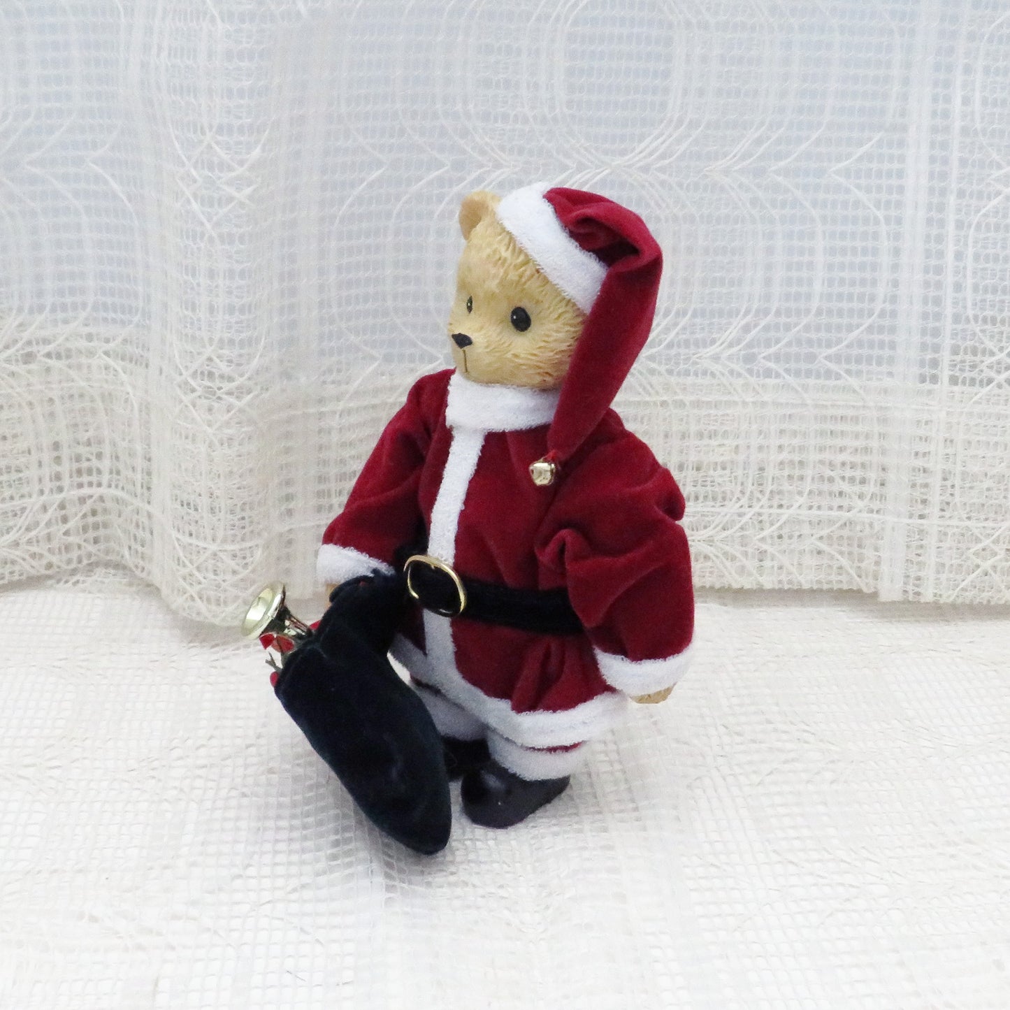 Vintage Santa Bear with Red Jacket and Bag of Toys