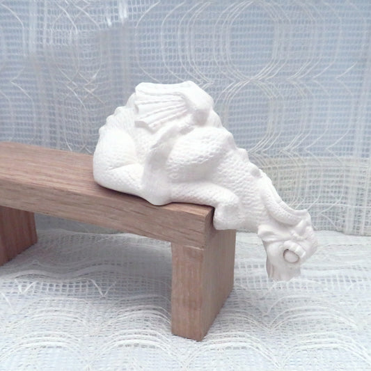 Unpainted Dragon Figurine, Unpainted Ceramic Dragon Statue, Paintable Ceramic Dragon, Ceramics to Paint, Ready to Paint, Dragon Lover Gift