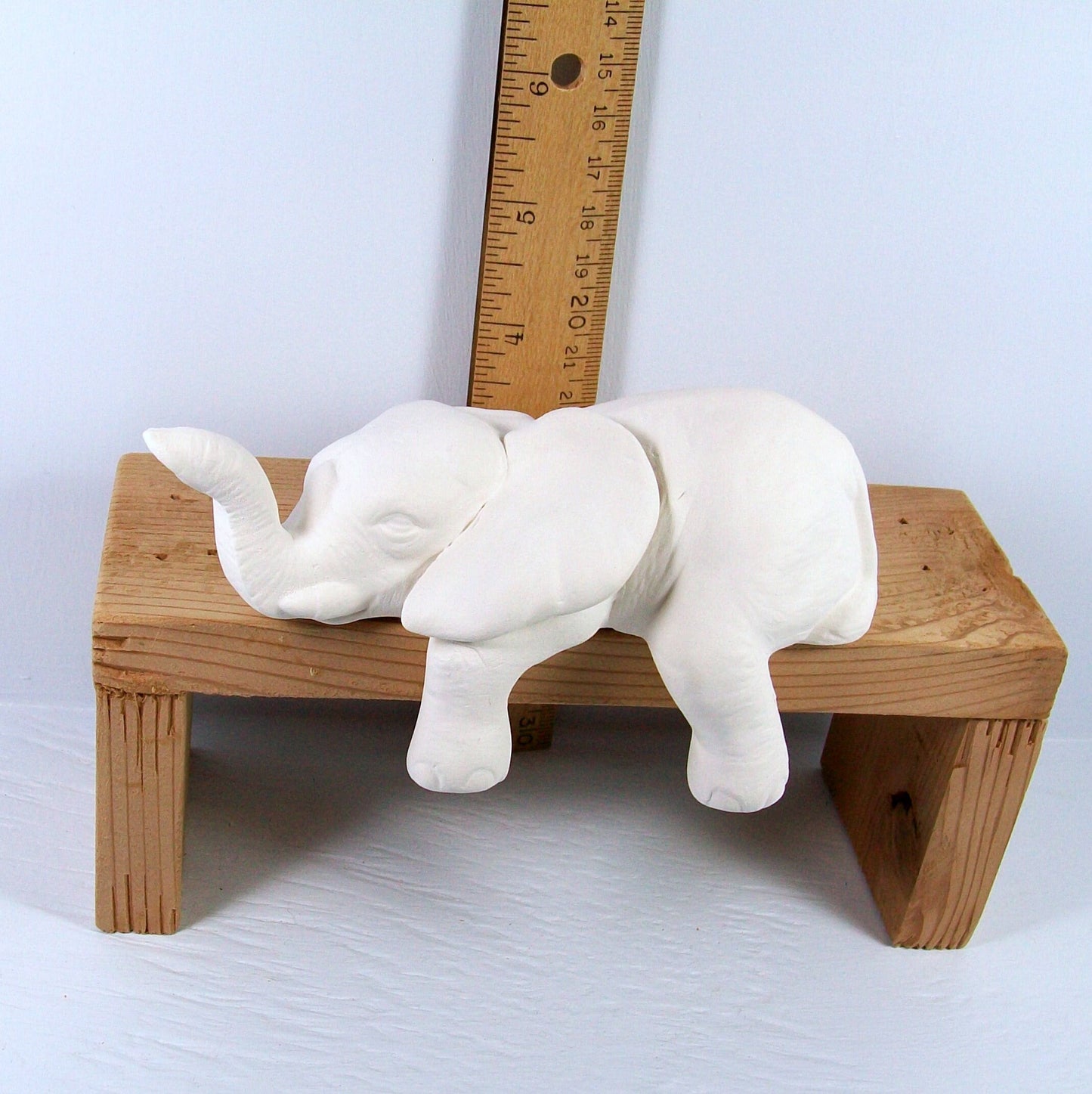 Unpainted Ceramic Bisque Elephant Figurine / Elephant Decor / Ceramics to Paint / Ready to Paint Ceramics / Paintable Ceramics / Bisqueware