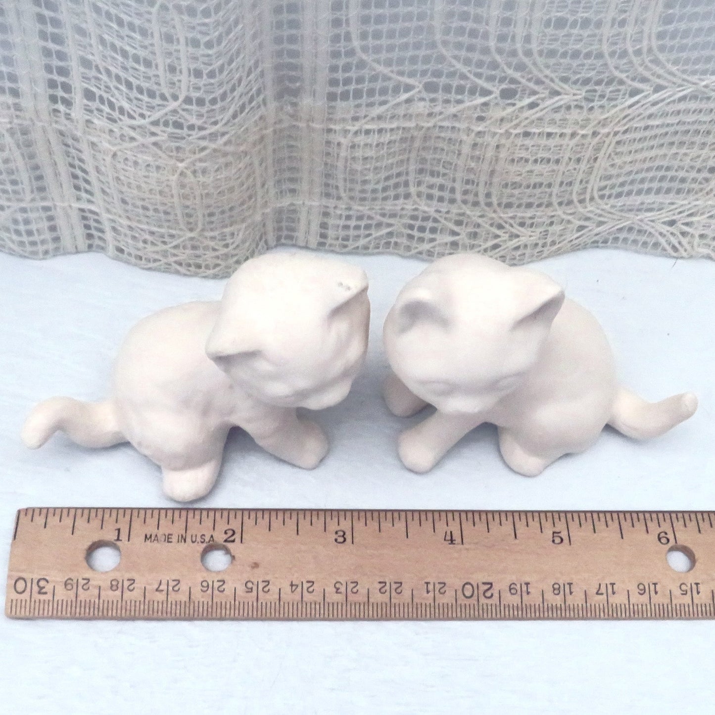 Handmade Ceramic Bisque Cat Figurines, Unpainted Ceramic Cat Statues Ceramic Cat Art Kit, Paintable Ceramics, Ready to Paint Ceramic Cat Figurines
