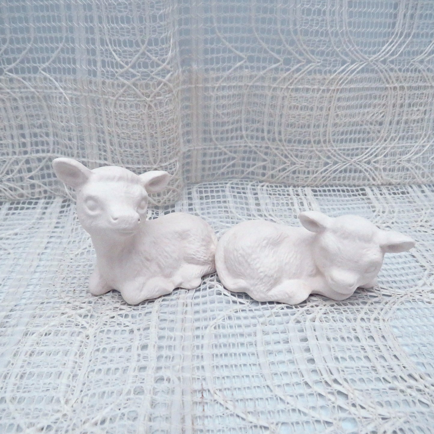 Unpainted Ceramic Cow Figurines / Ready to Paint / Cow Statues / Paintable Ceramics / Ceramics to Paint / Bisqueware / Cow Lover Gift