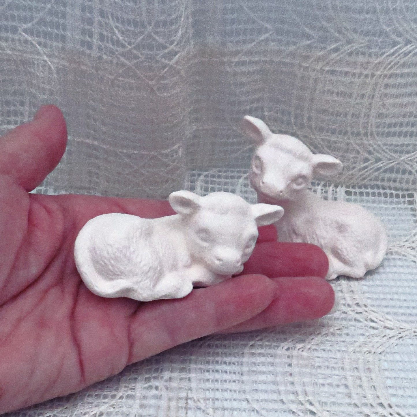 Unpainted Ceramic Cow Figurines / Ready to Paint / Cow Statues / Paintable Ceramics / Ceramics to Paint / Bisqueware / Cow Lover Gift