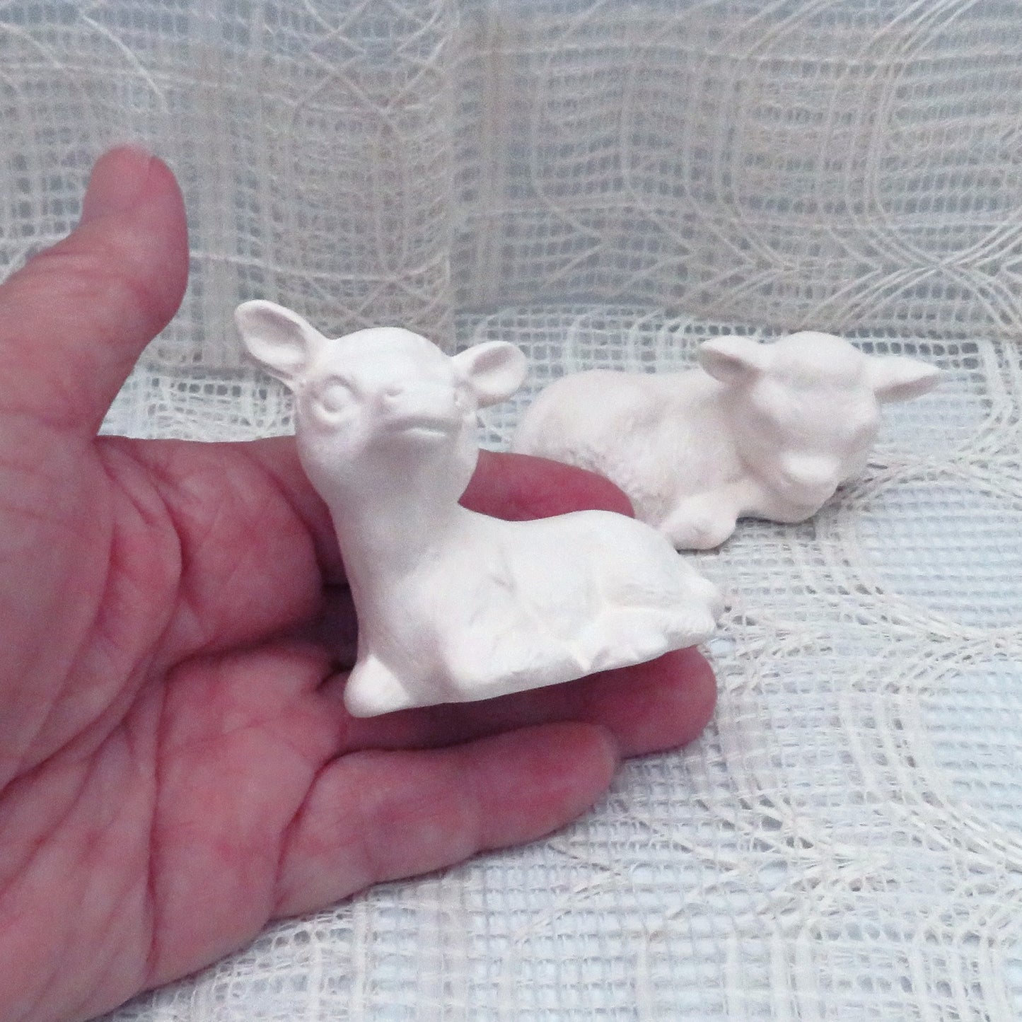 Unpainted Ceramic Cow Figurines / Ready to Paint / Cow Statues / Paintable Ceramics / Ceramics to Paint / Bisqueware / Cow Lover Gift