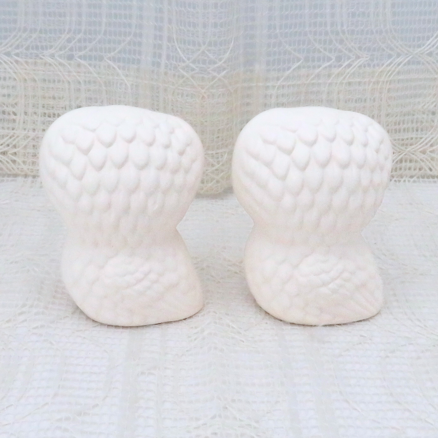 Ready to Paint Handmade Ceramic Owl Figurines, Unpainted Bisque Ceramics to Paint, Owl Statues, Paintable Ceramics, Owl Lover Gift
