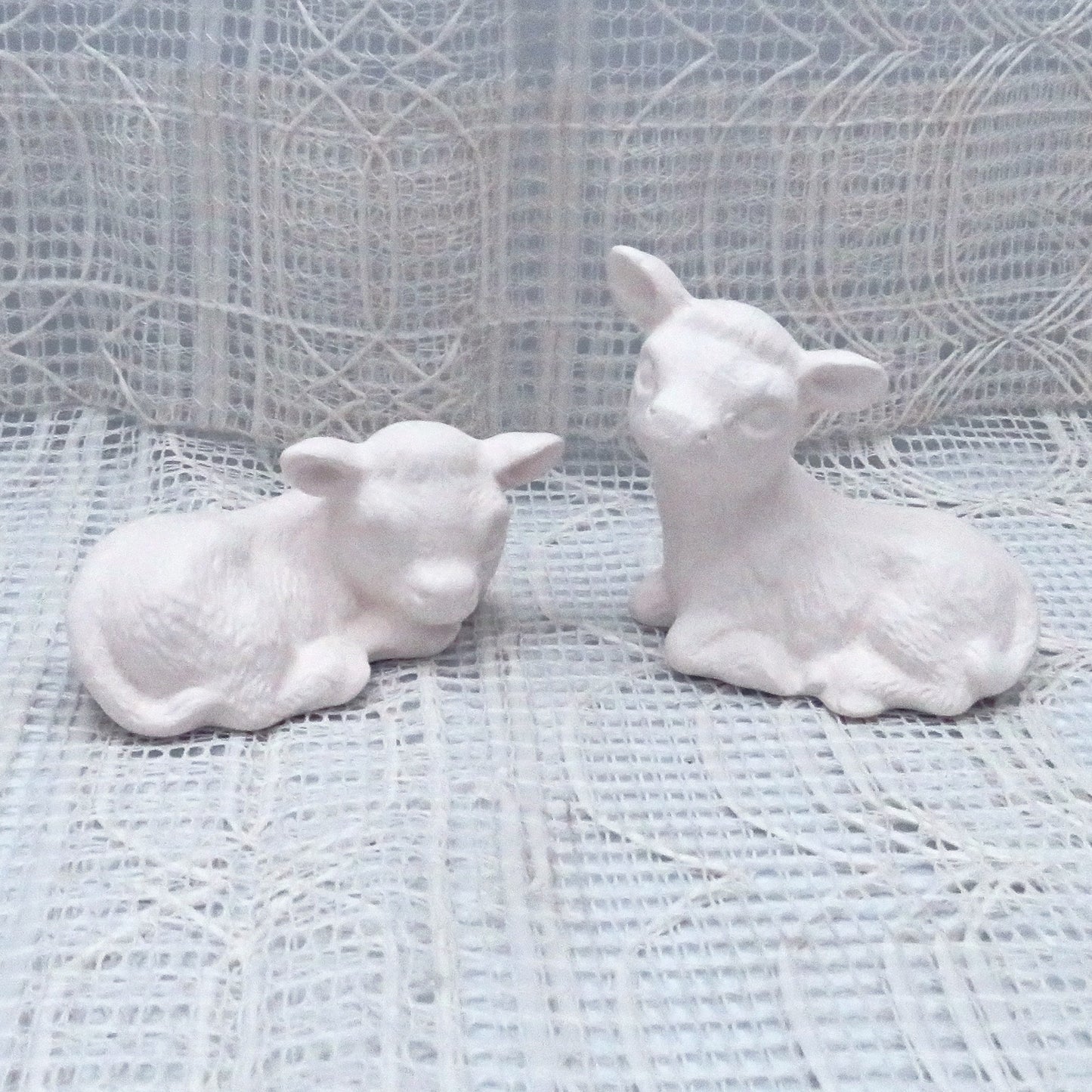 Unpainted Ceramic Cow Figurines / Ready to Paint / Cow Statues / Paintable Ceramics / Ceramics to Paint / Bisqueware / Cow Lover Gift