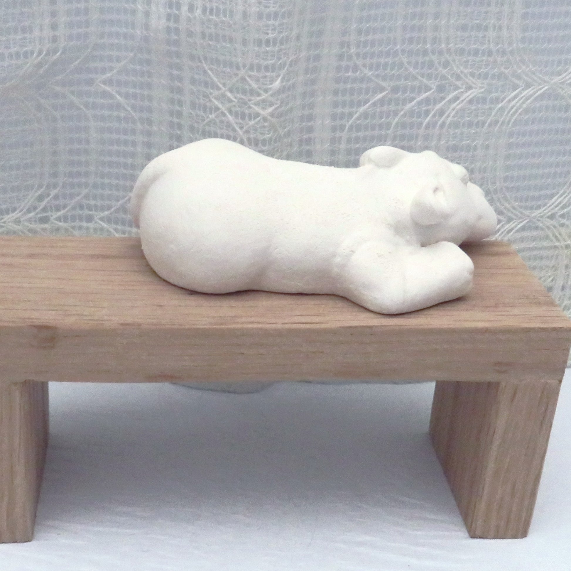 rear view of shelf hippo showing its right side